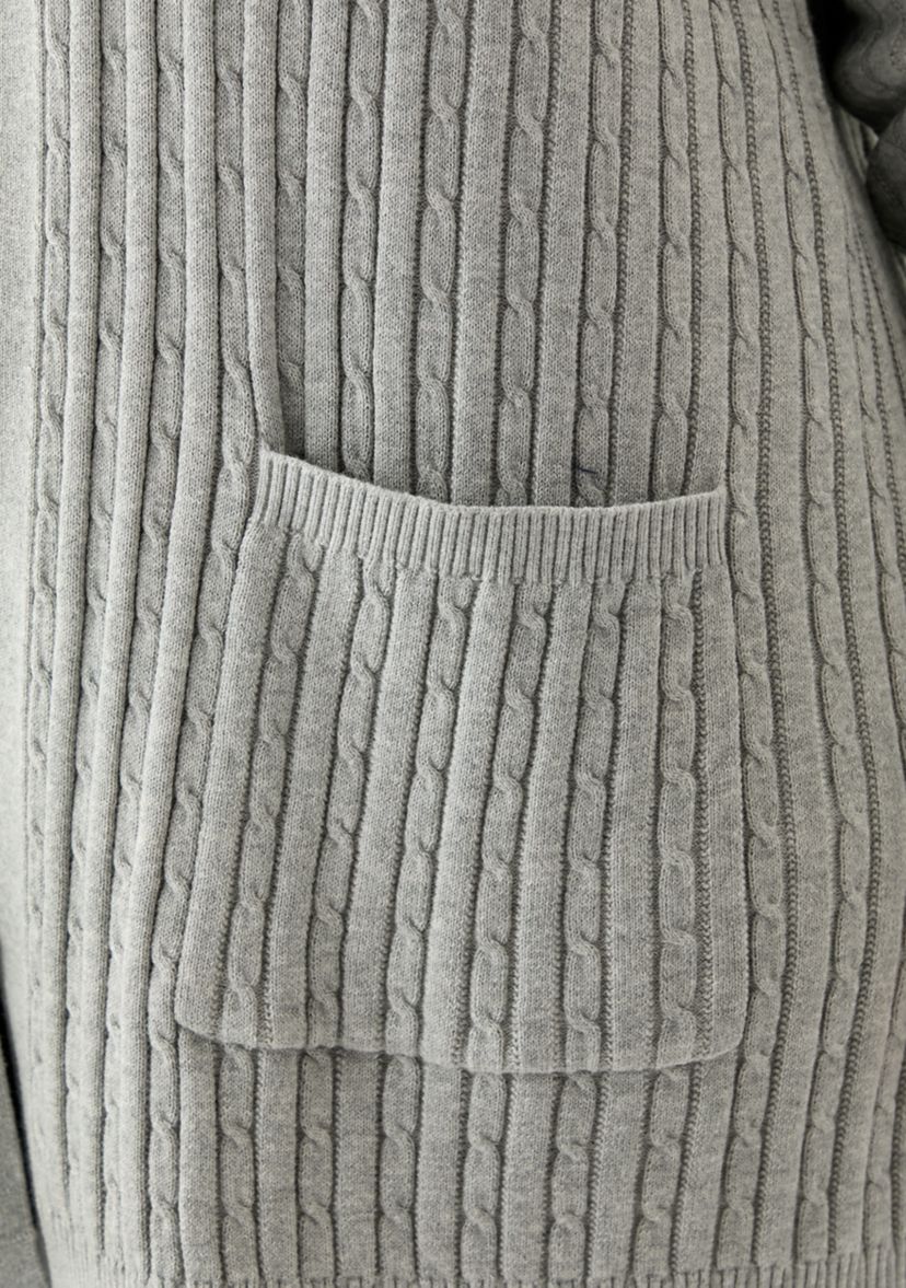 Plus Size Cable Cardigan