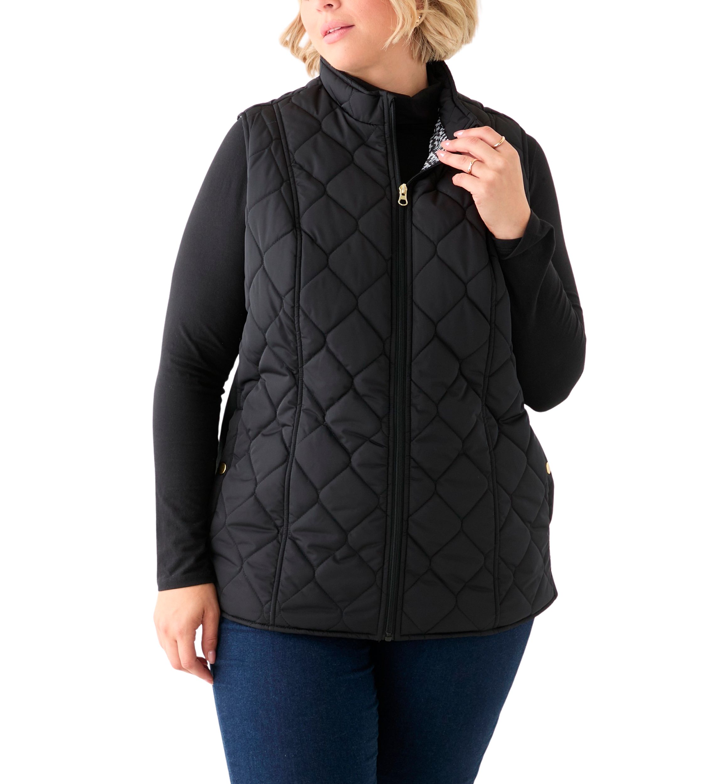 Plus Size Side Rib Solid Vest 