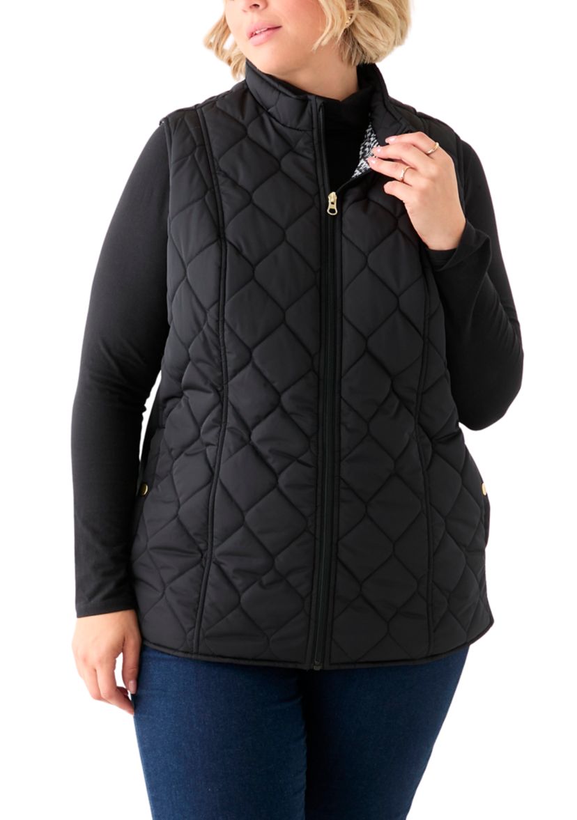 Plus Size Side Rib Solid Vest 