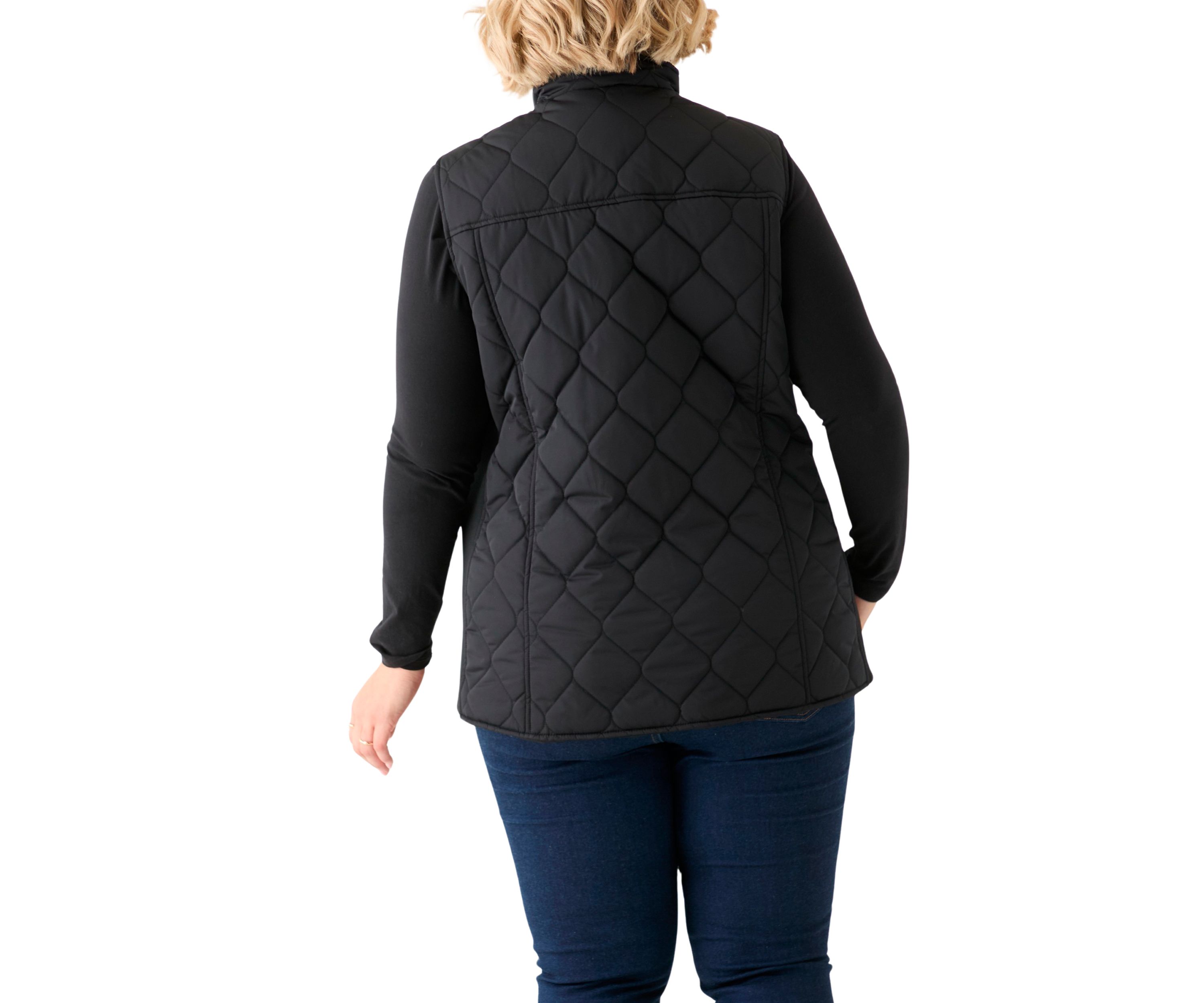 Plus Size Side Rib Solid Vest 