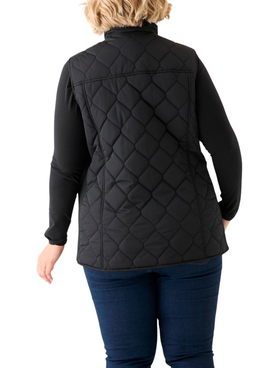 Plus Size Side Rib Solid Vest 