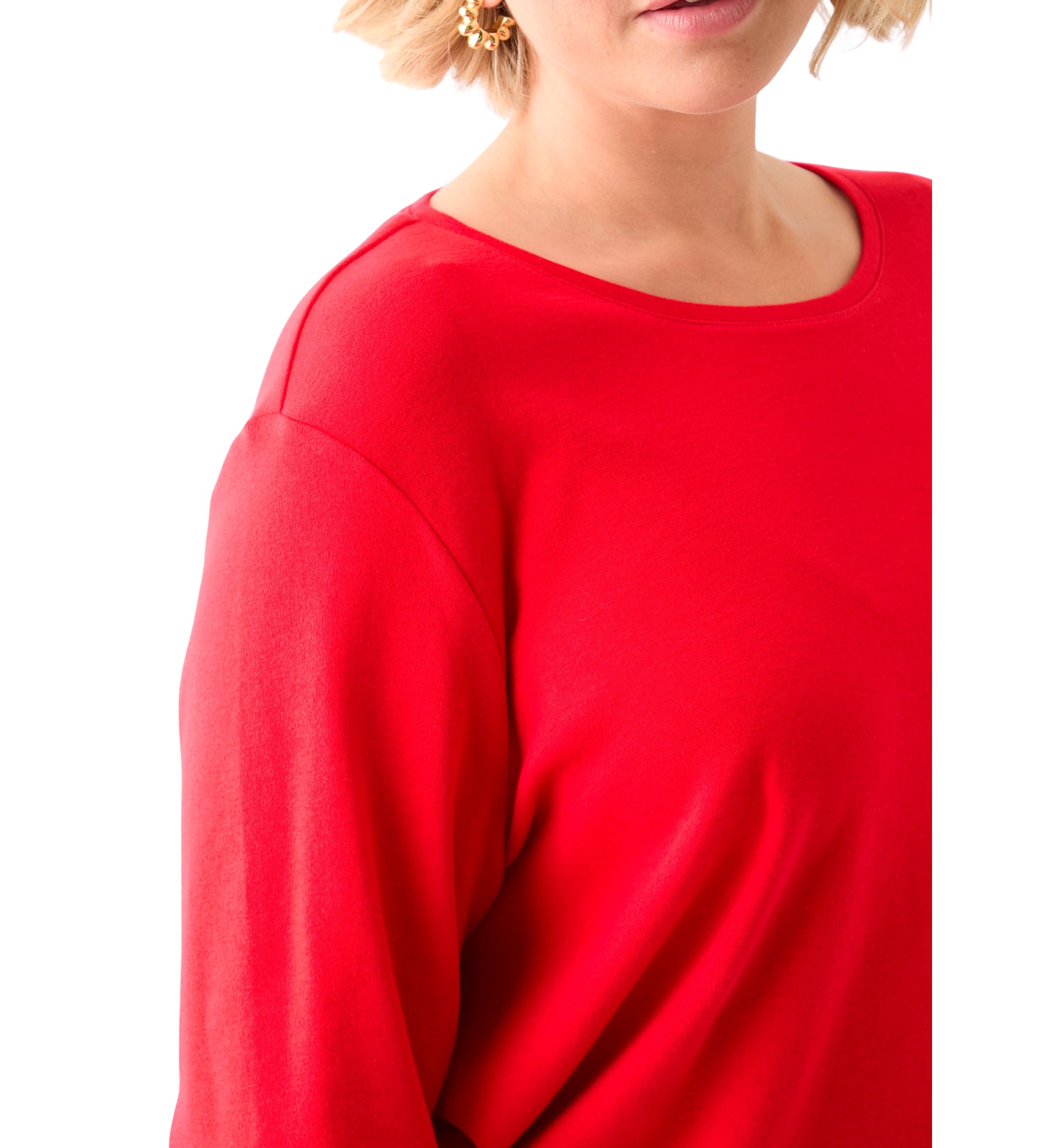 Plus Size 3/4 Sleeve Crew Neck Fashion Top