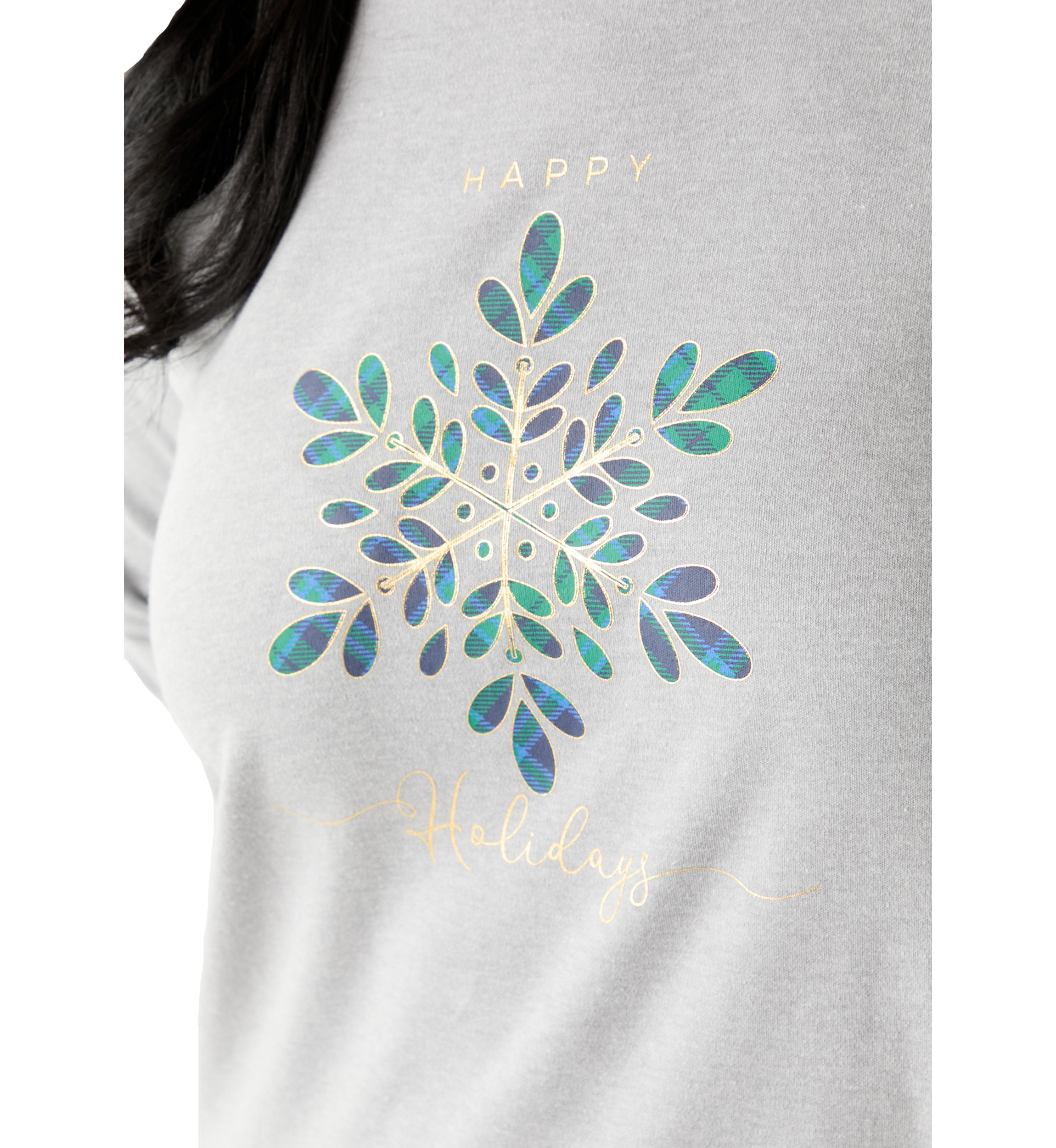 Plus Size Long Sleeve Crew Neck Graphic Shirt