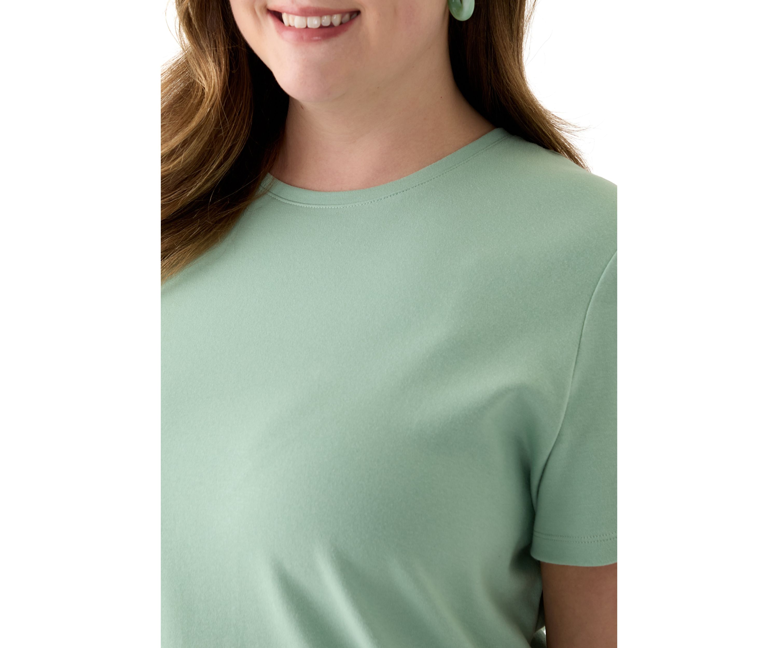 Plus Size Short Sleeve Crew Neck Fashion Solid T-Shirt