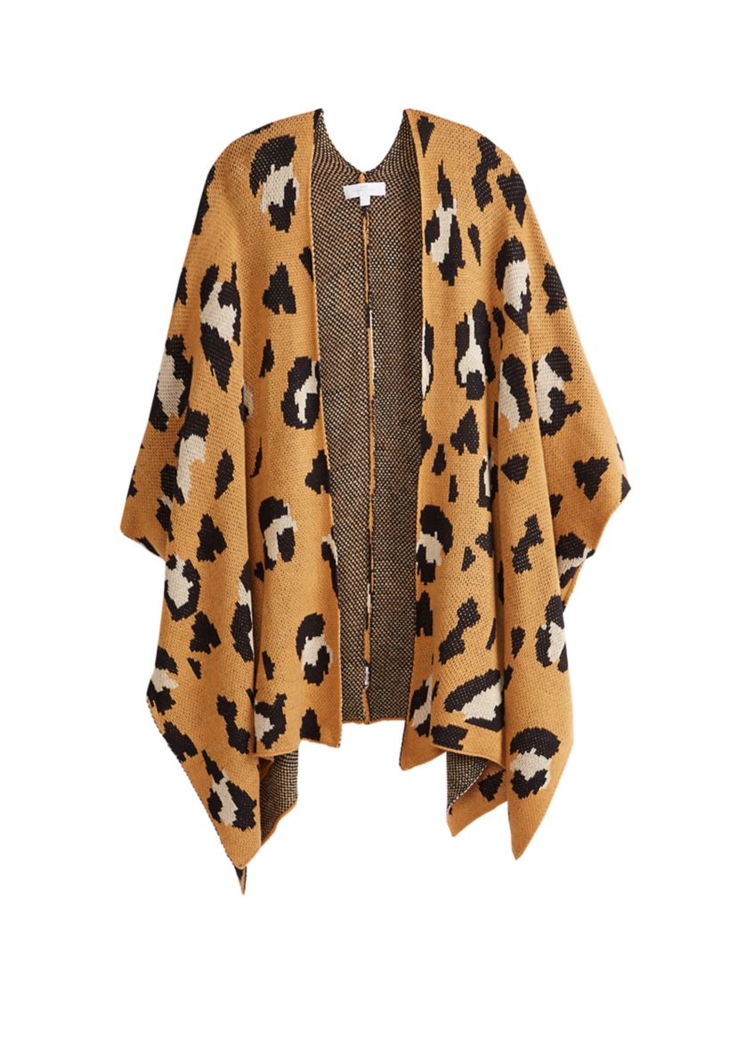 Womens Drape Jacquard Cardigan