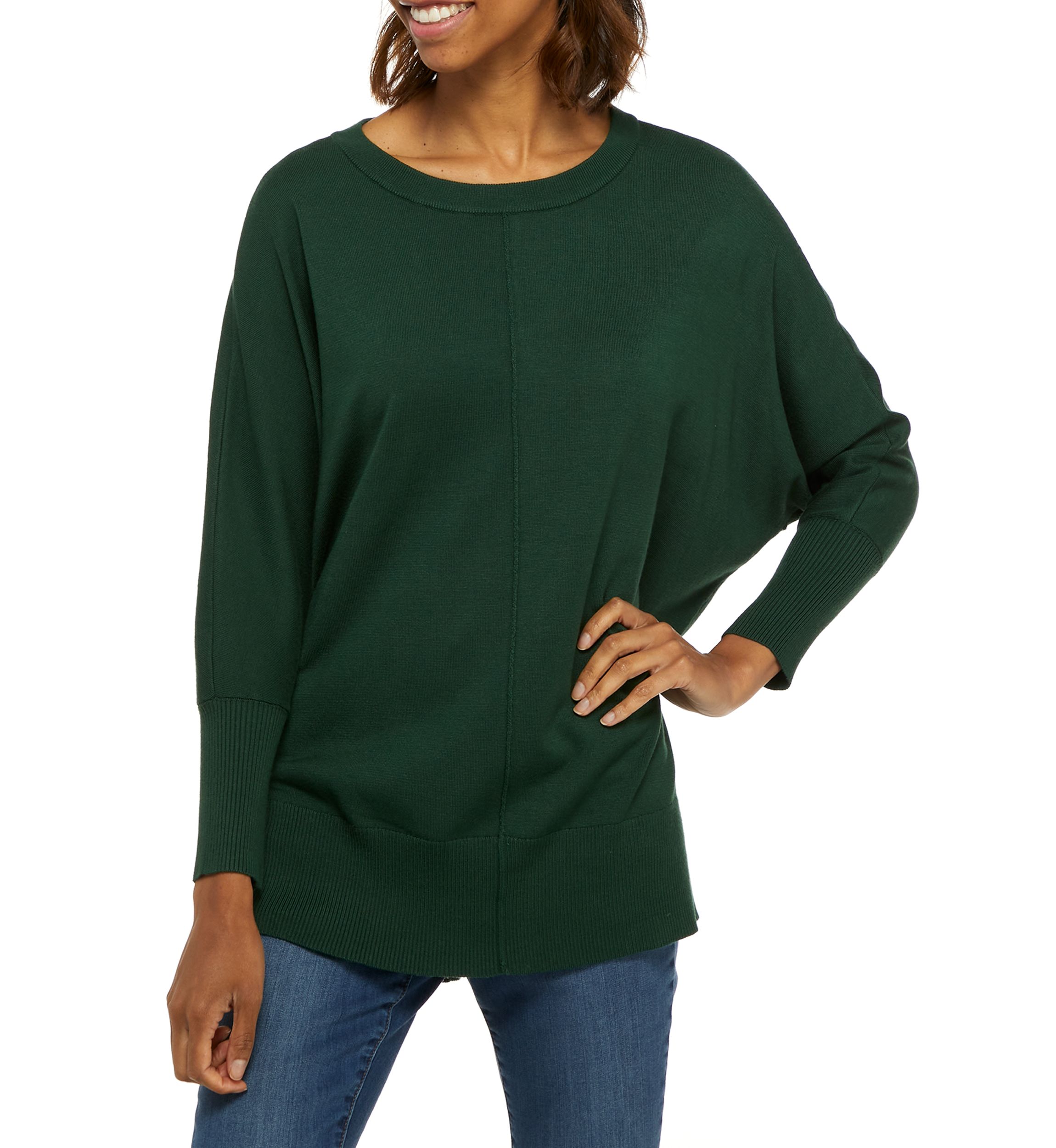  Flyaway Dolman Sleeve Sweater 