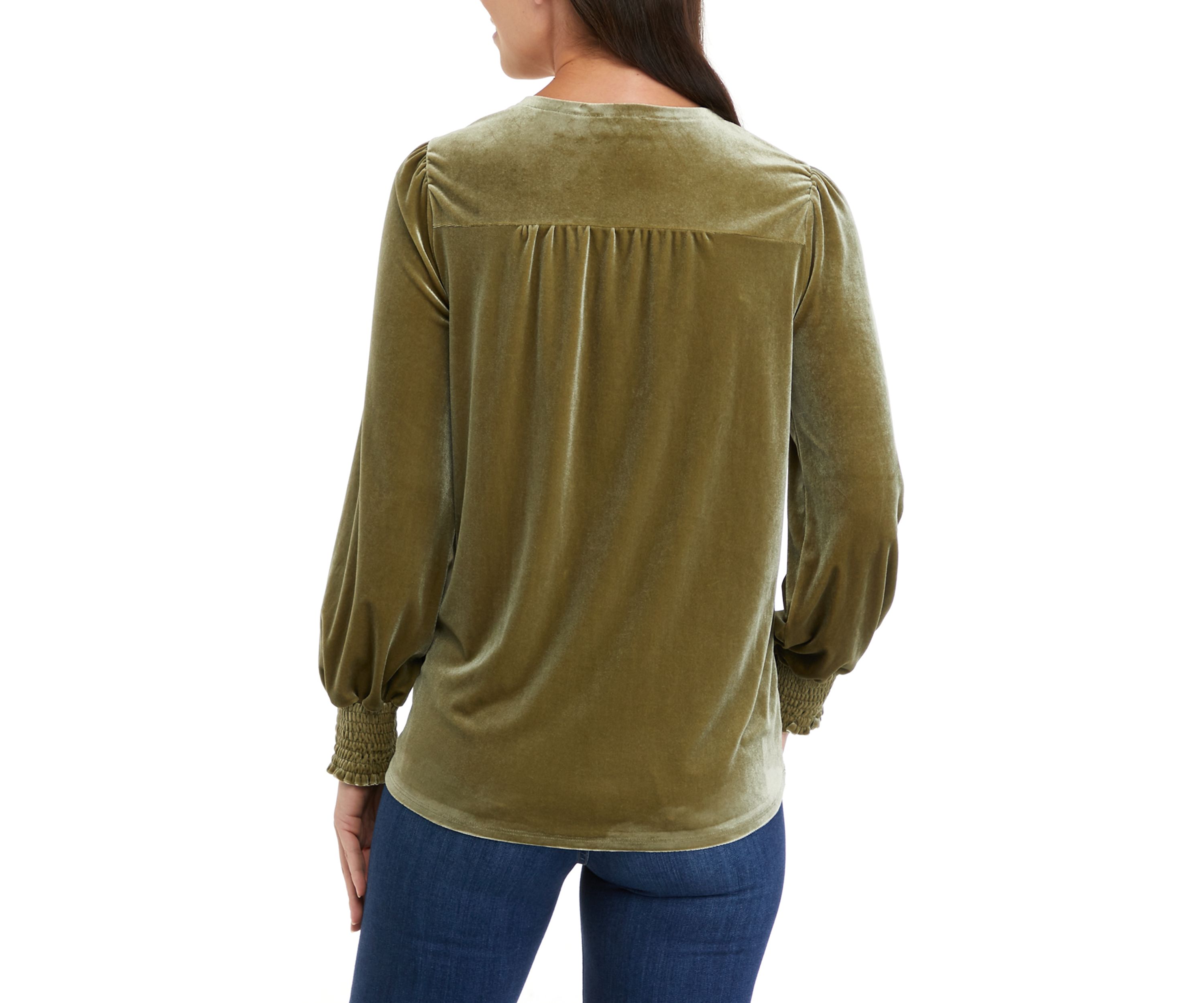 Womens Shirred Wrap Top