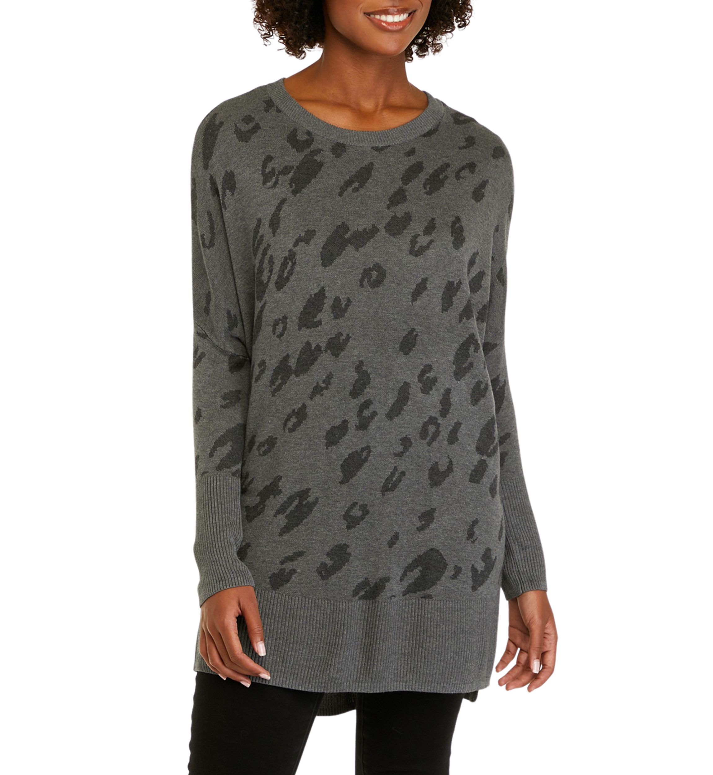 Womens Dolman Sleeve Crew Neck Sweater 