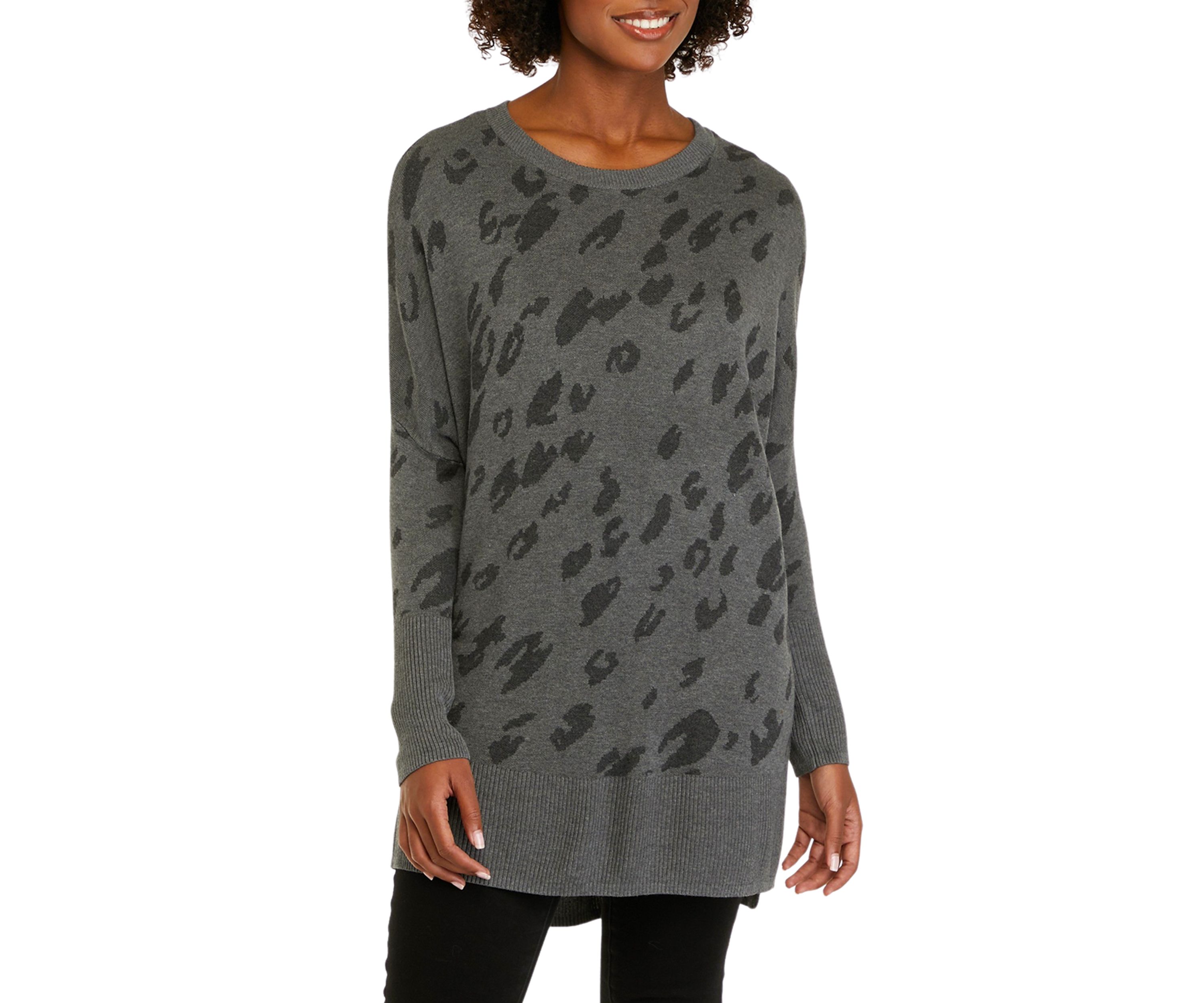 Womens Dolman Sleeve Crew Neck Sweater 