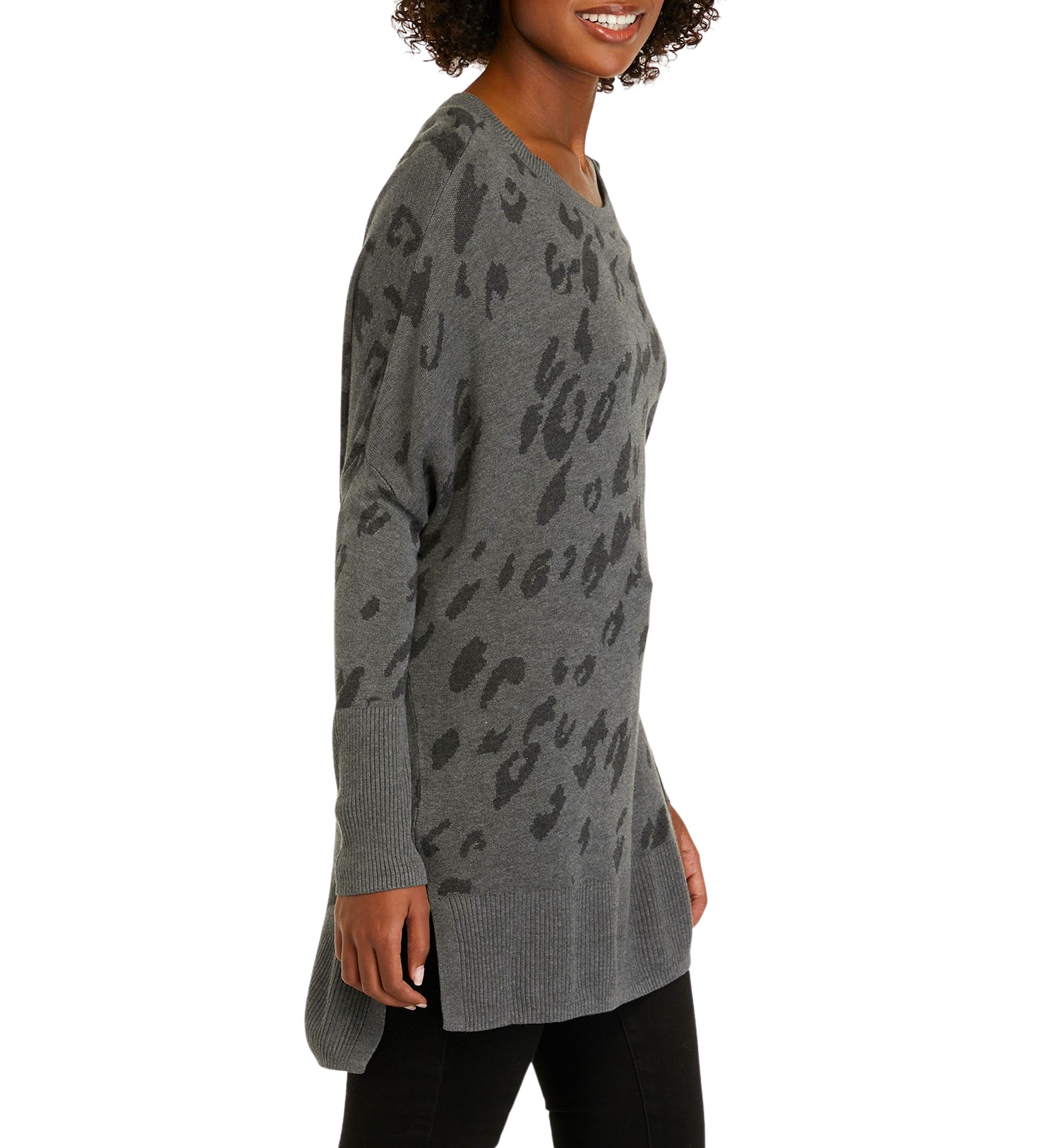 Womens Dolman Sleeve Crew Neck Sweater 