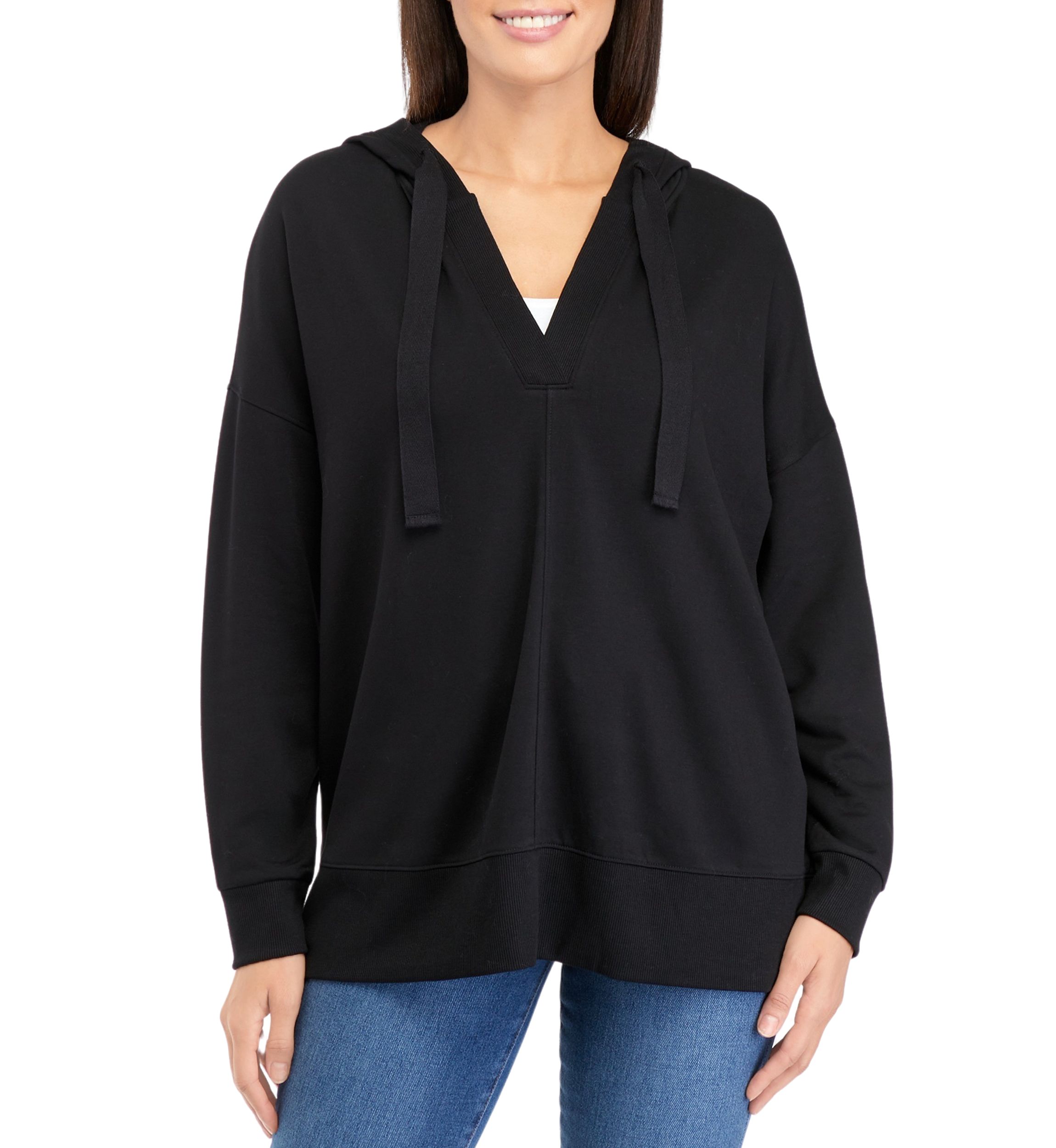 Womens Split Neck Hoodie