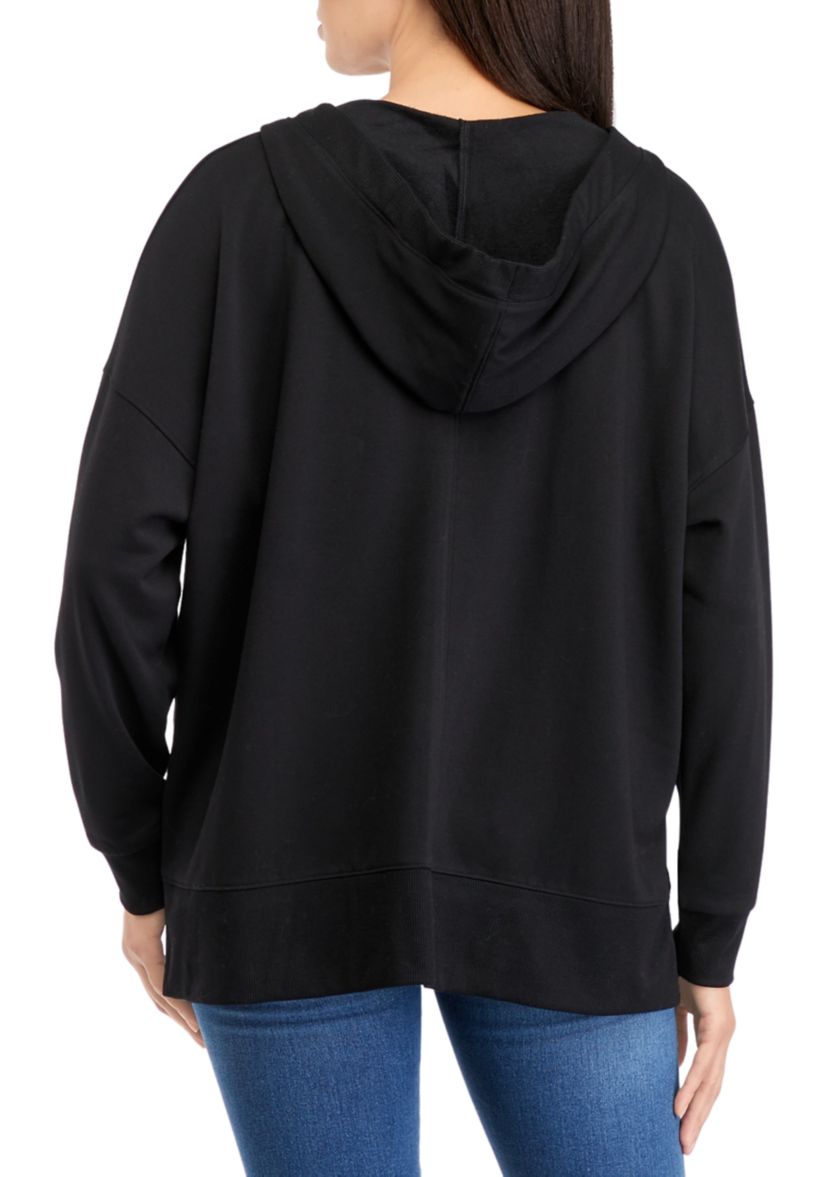Womens Split Neck Hoodie