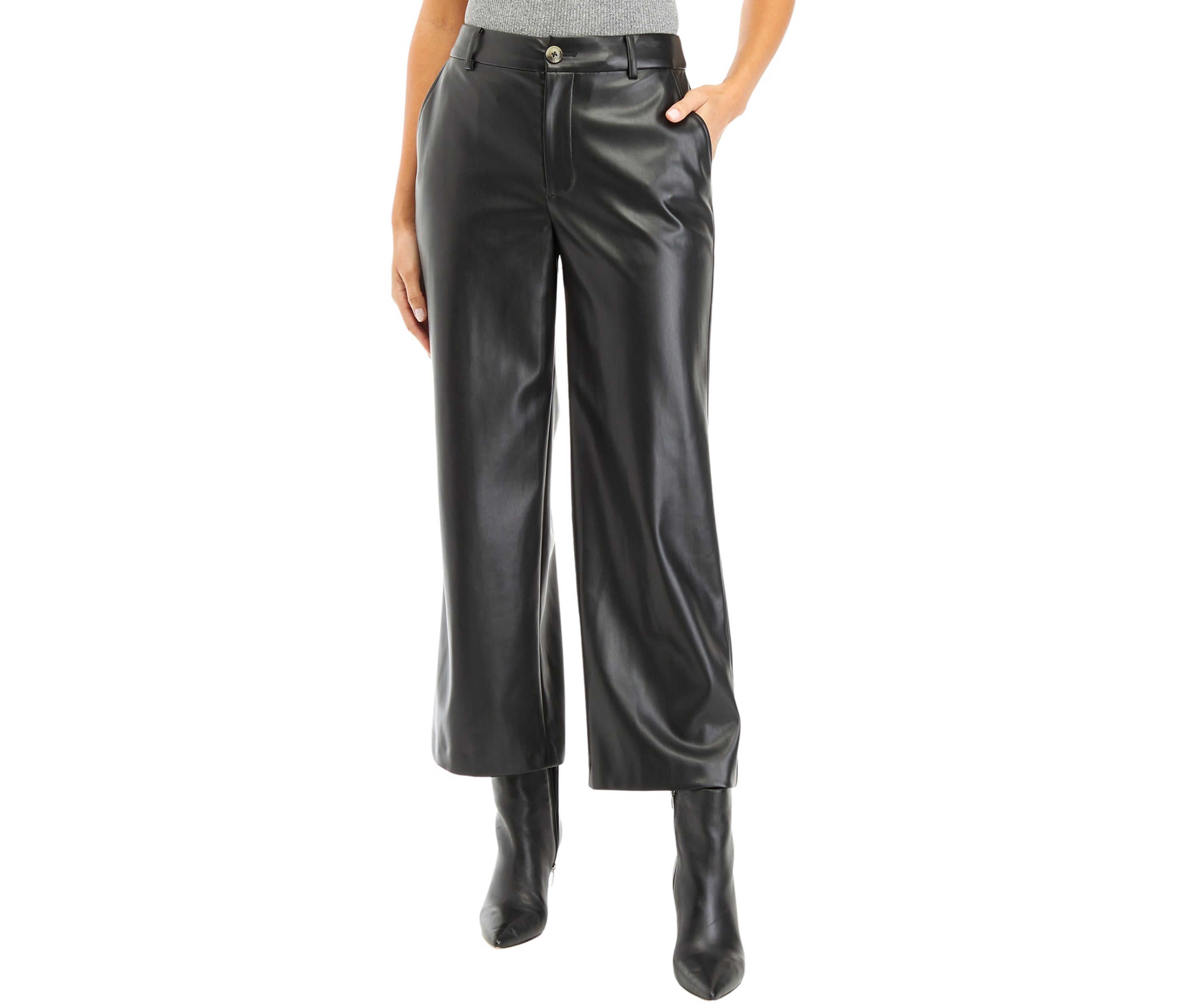 Womens High Rise Straight Ankle Pants
