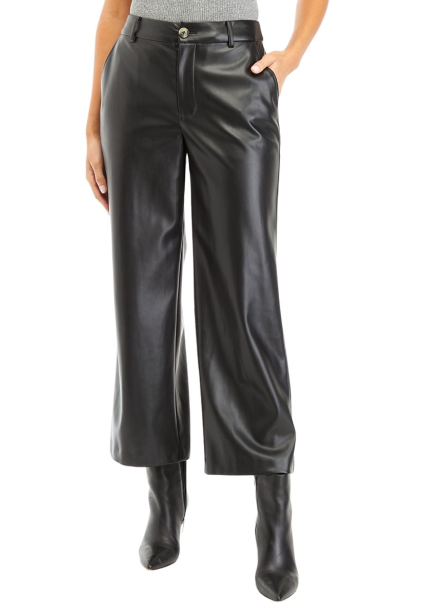 Womens High Rise Straight Ankle Pants