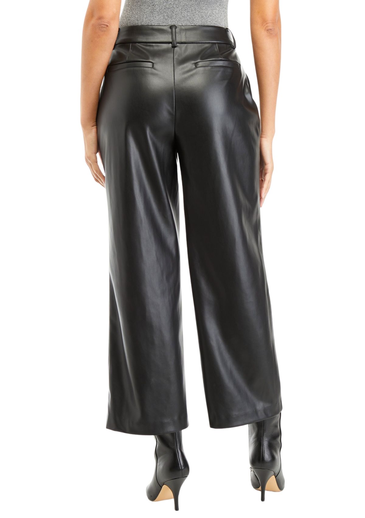 Womens High Rise Straight Ankle Pants