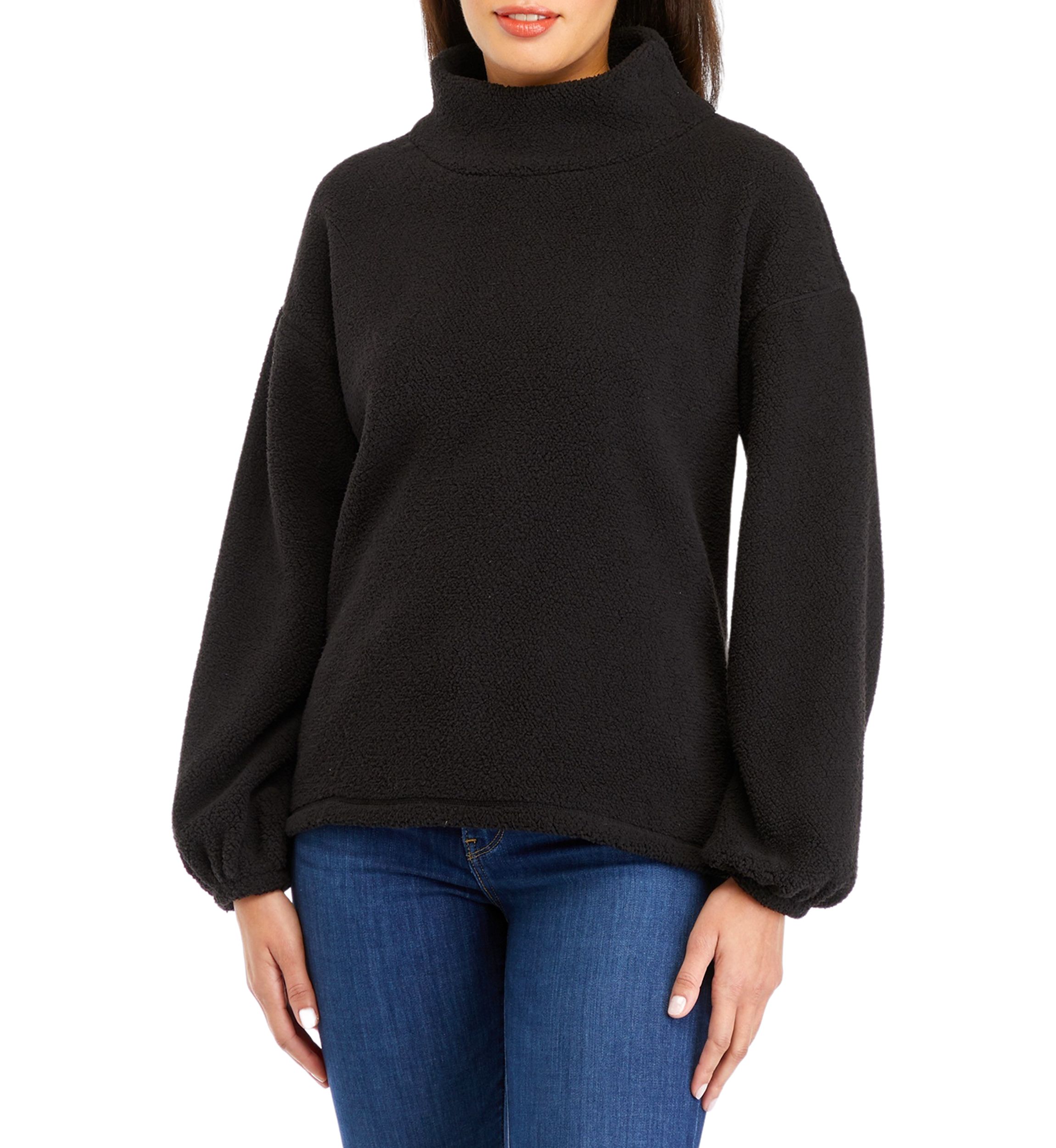 Womens Fleece Funnel Neck Sweatshirt