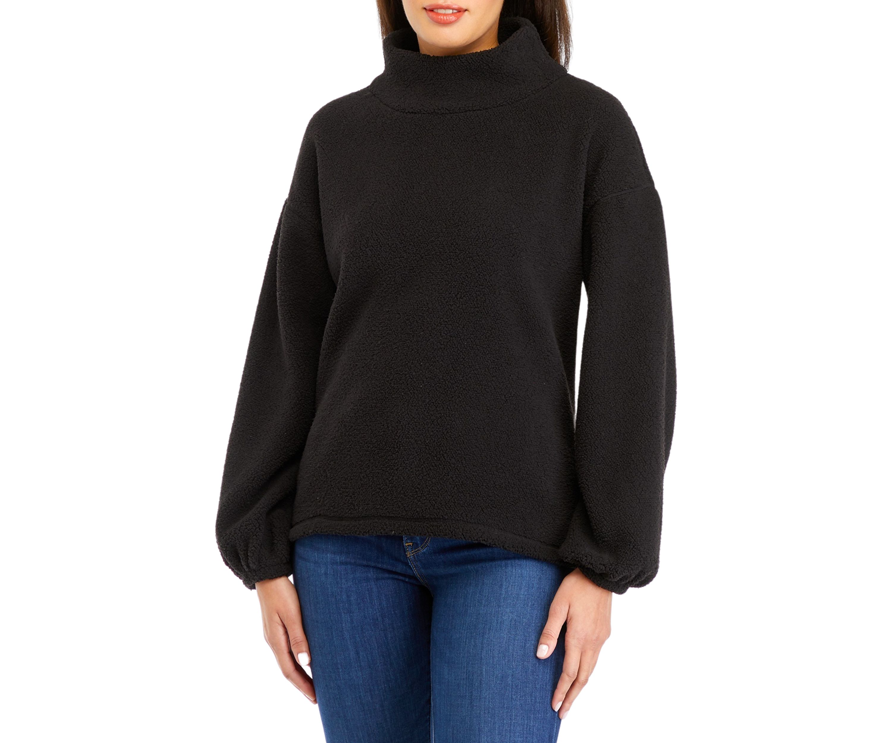 Womens Fleece Funnel Neck Sweatshirt