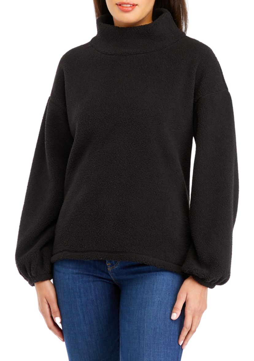 Womens Fleece Funnel Neck Sweatshirt