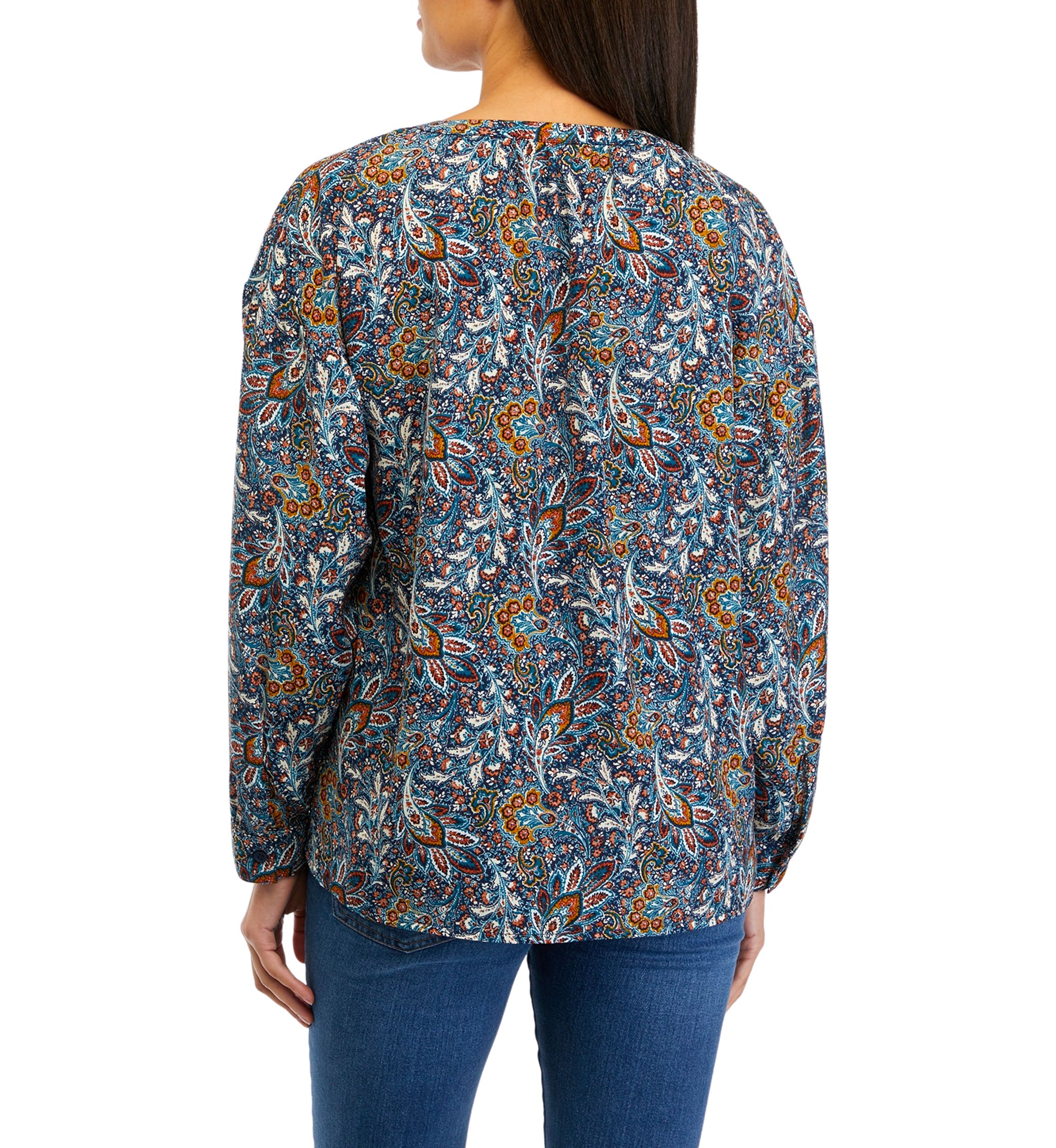 Womens Printed Popover Top