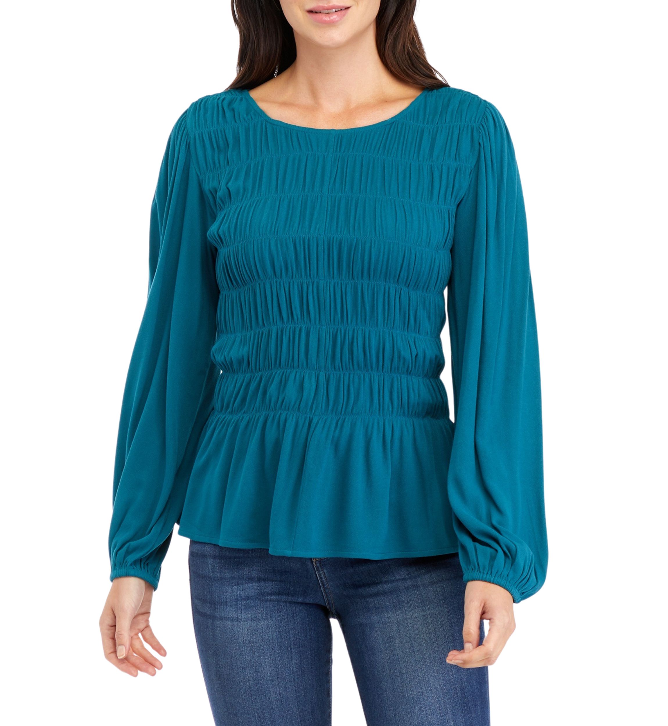 Womens Smocked Blouse