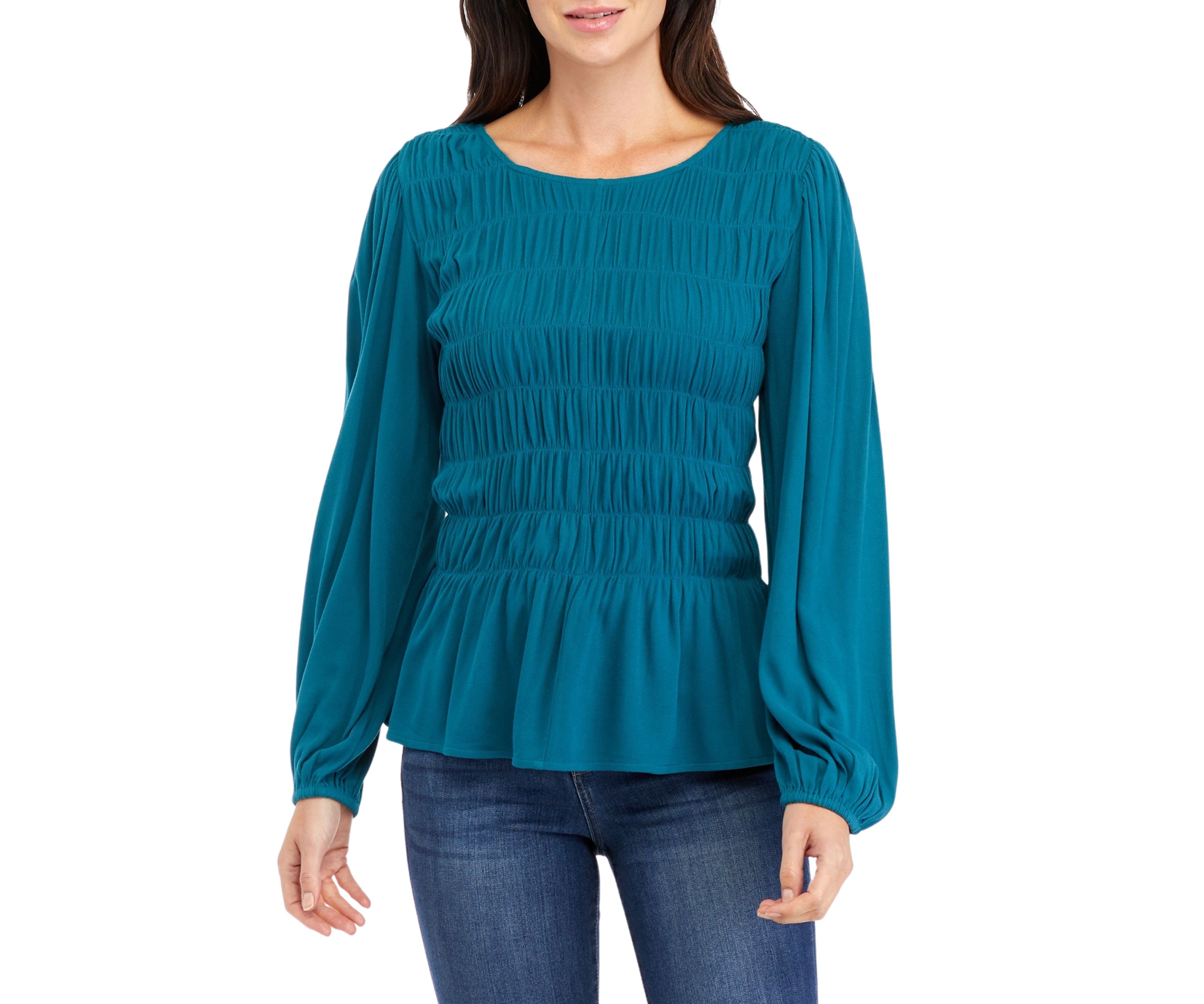 Womens Smocked Blouse