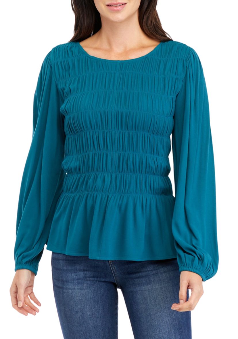 Womens Smocked Blouse