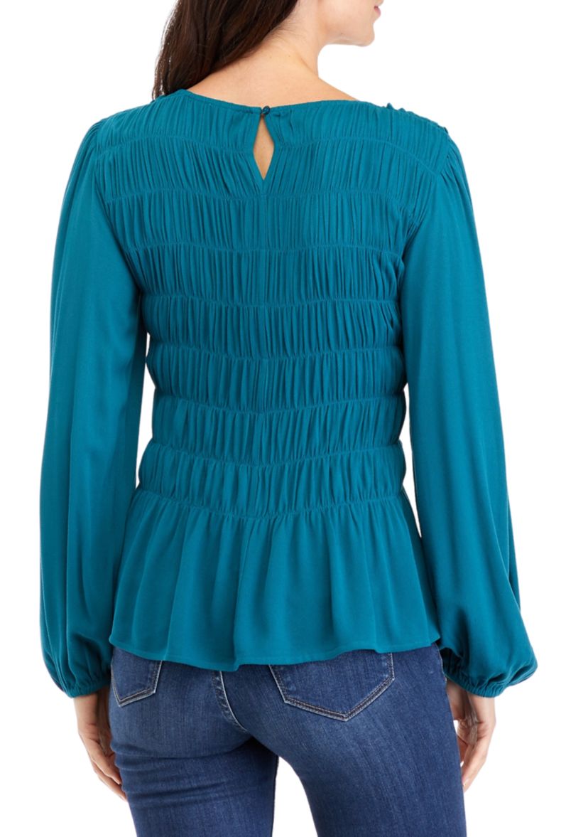 Womens Smocked Blouse