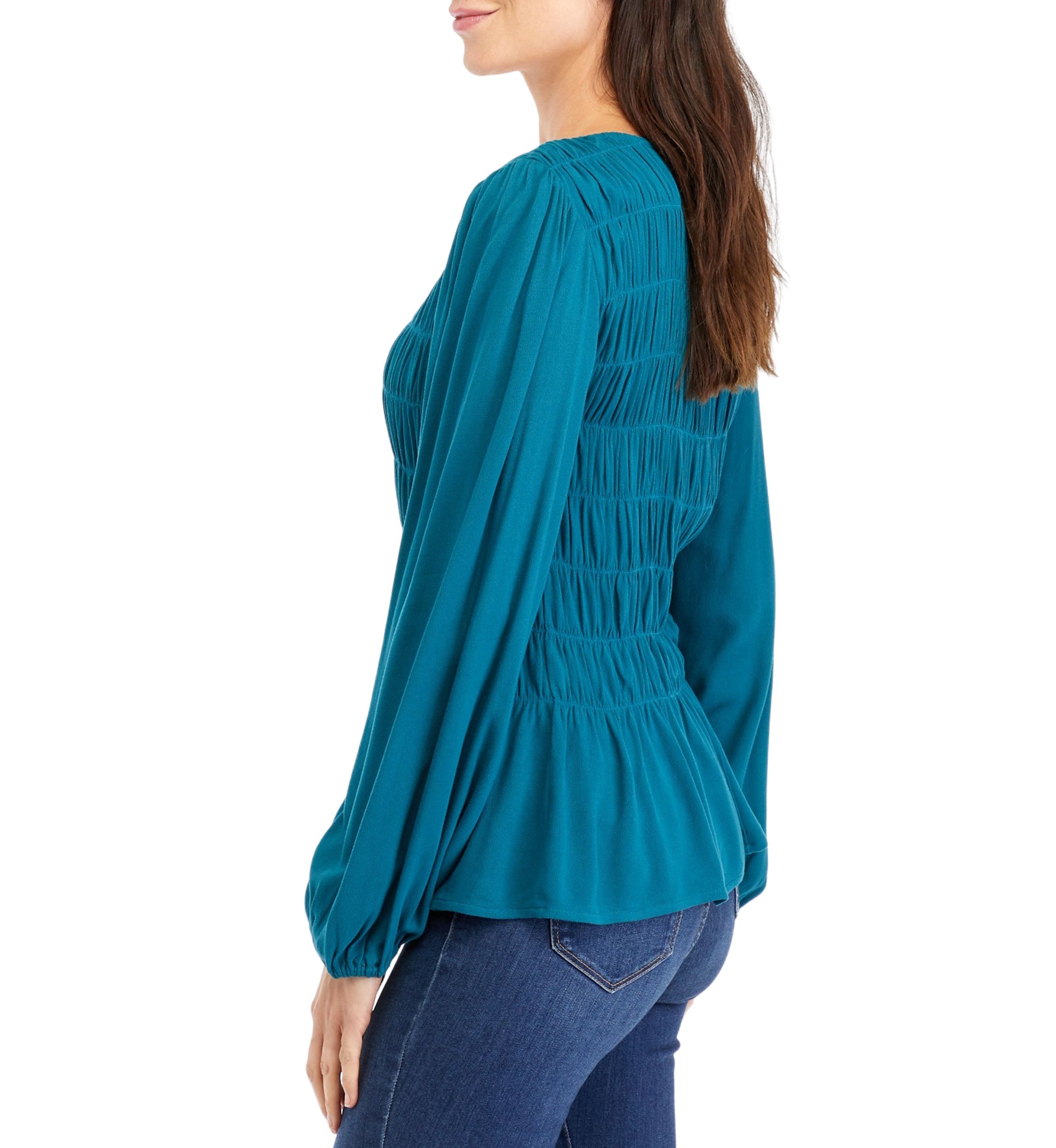 Womens Smocked Blouse
