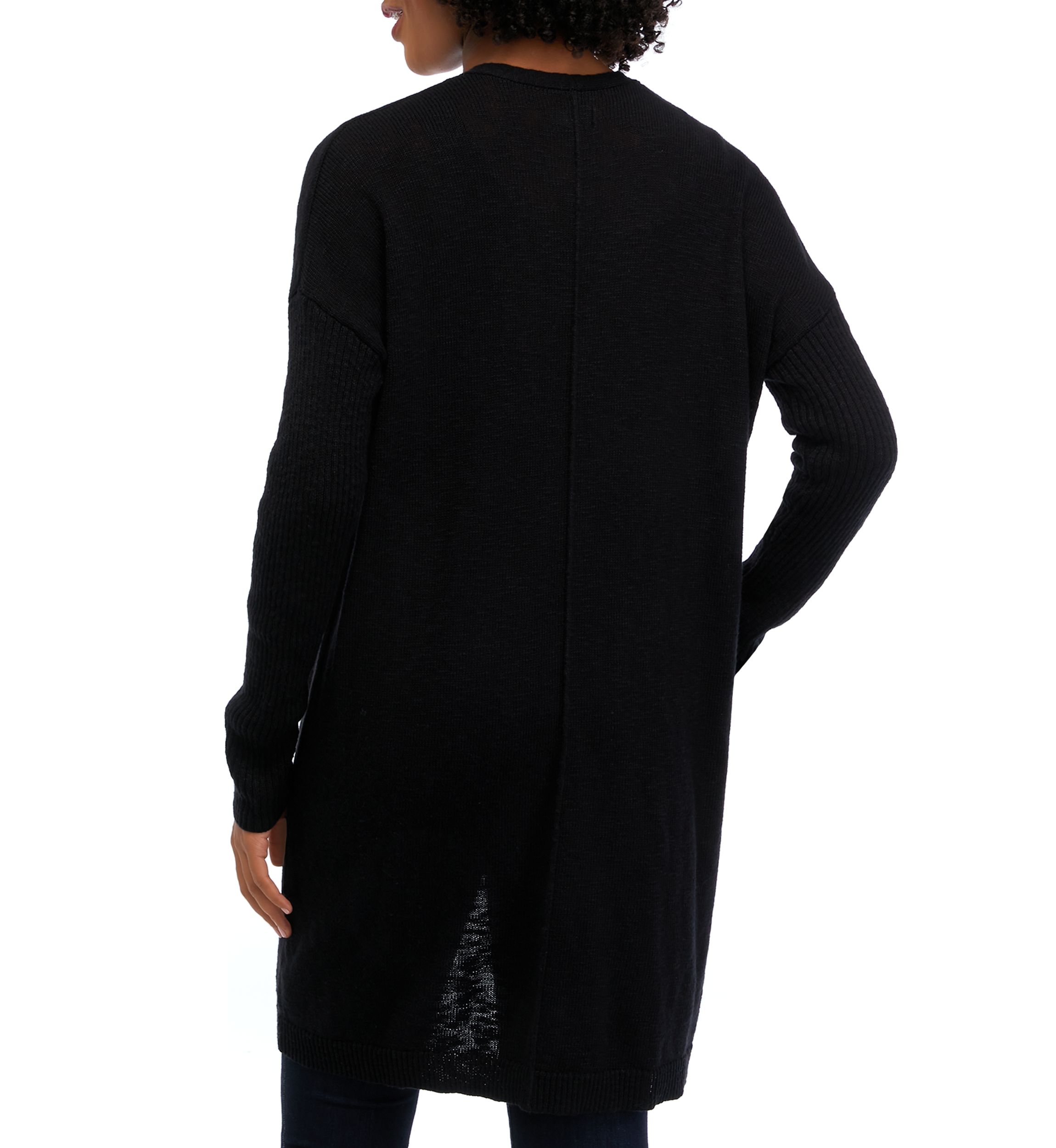 Womens Drop Shoulder Open Front Cardigan 