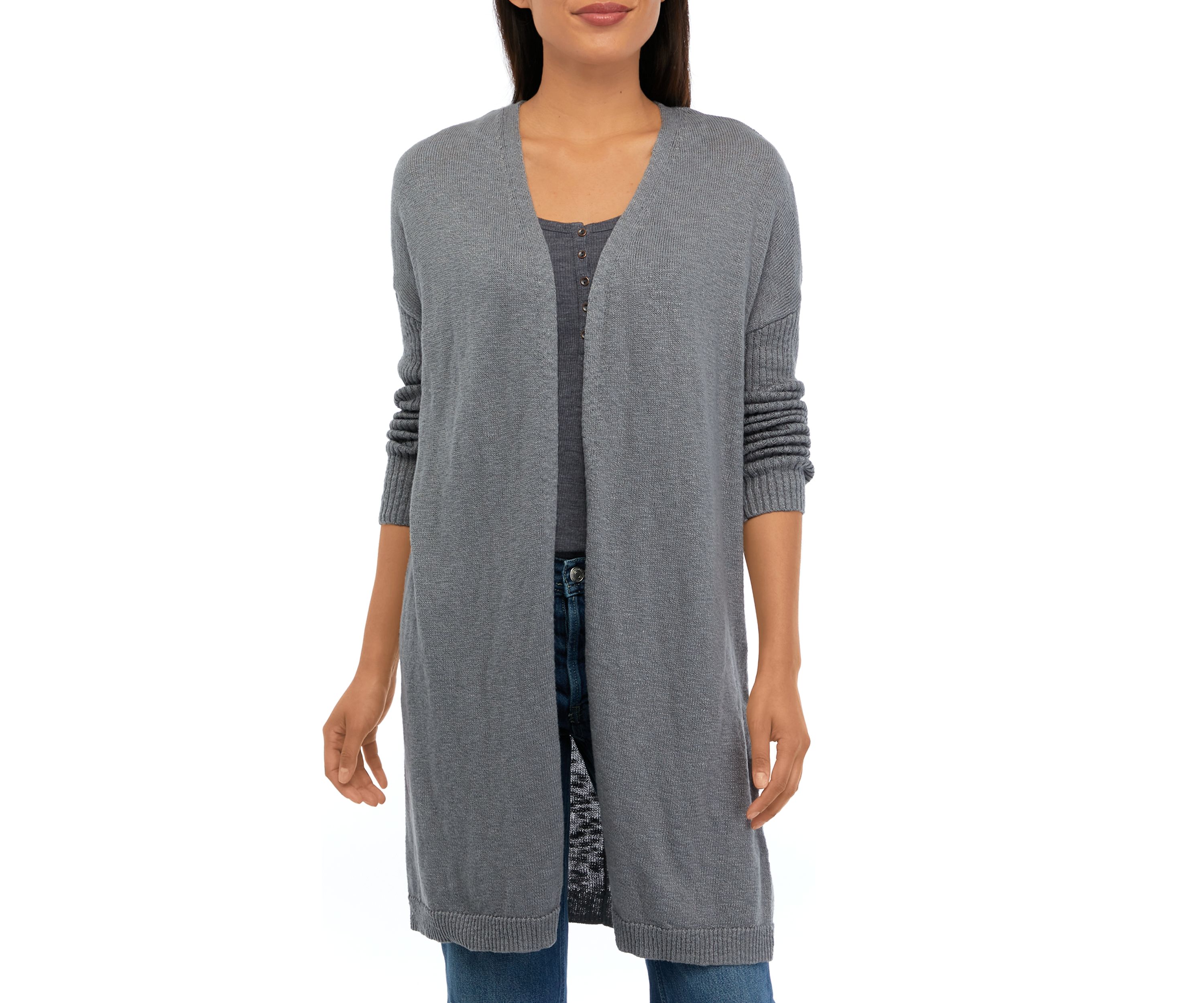 Womens Drop Shoulder Cardigan 