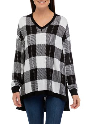 Wonderly Women's Long Sleeve V-Neck Pullover Jacquard Sweater | belk