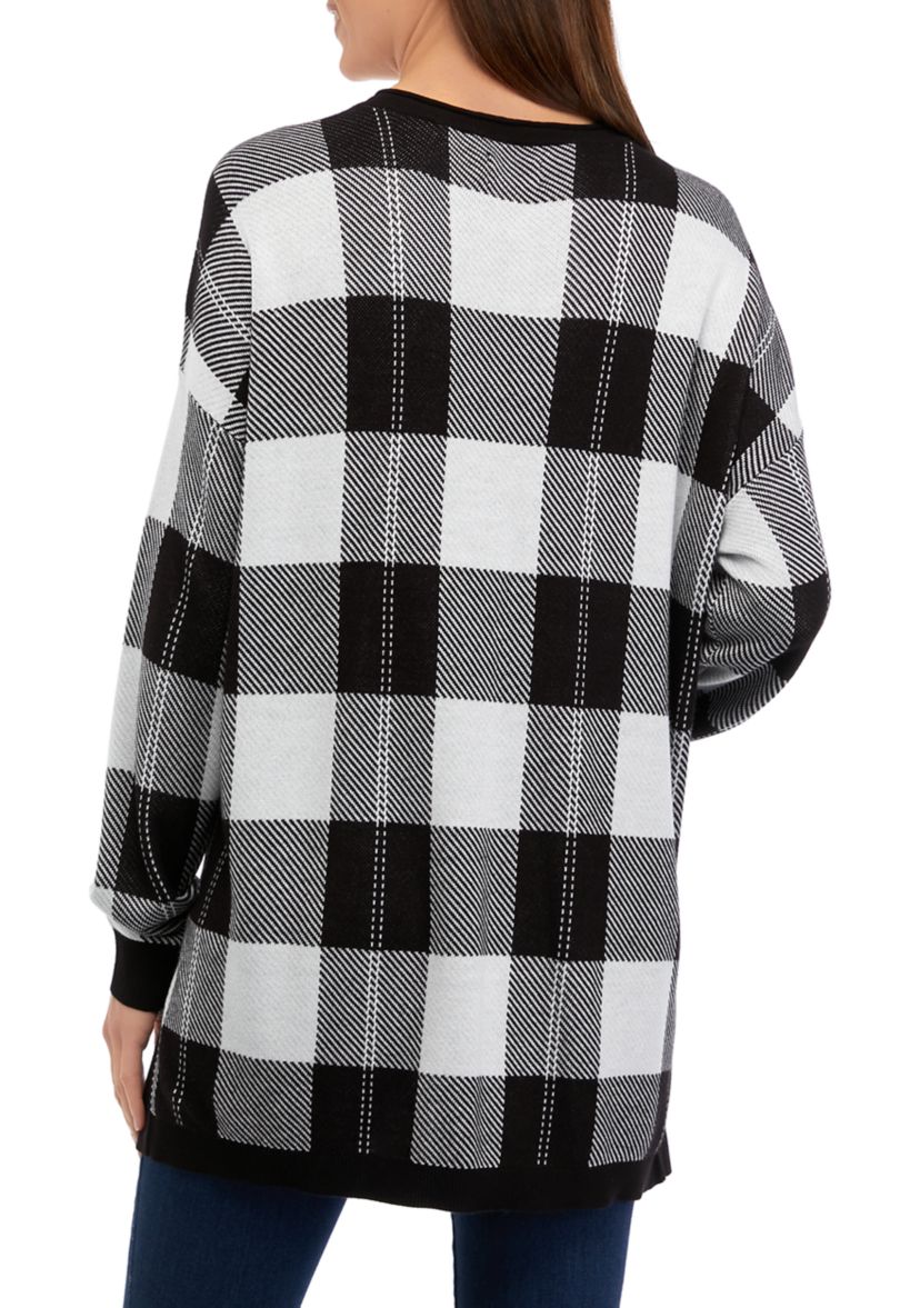 Womens Long Sleeve V-Neck Pullover Jacquard Sweater