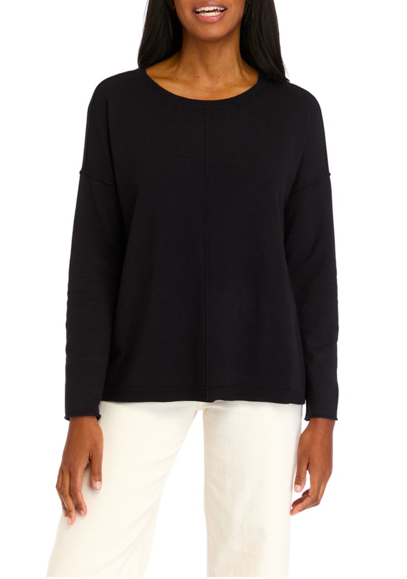 Womens Seamed Front Pullover Sweater