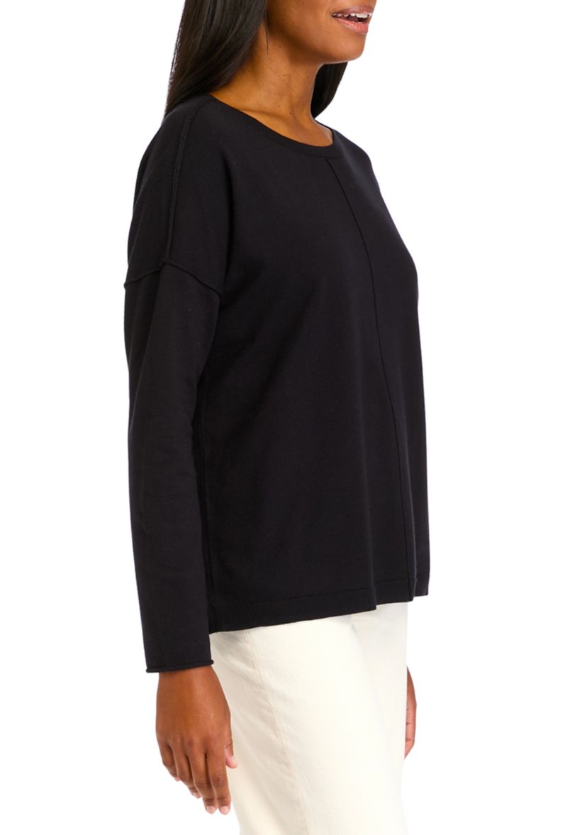 Womens Seamed Front Pullover Sweater