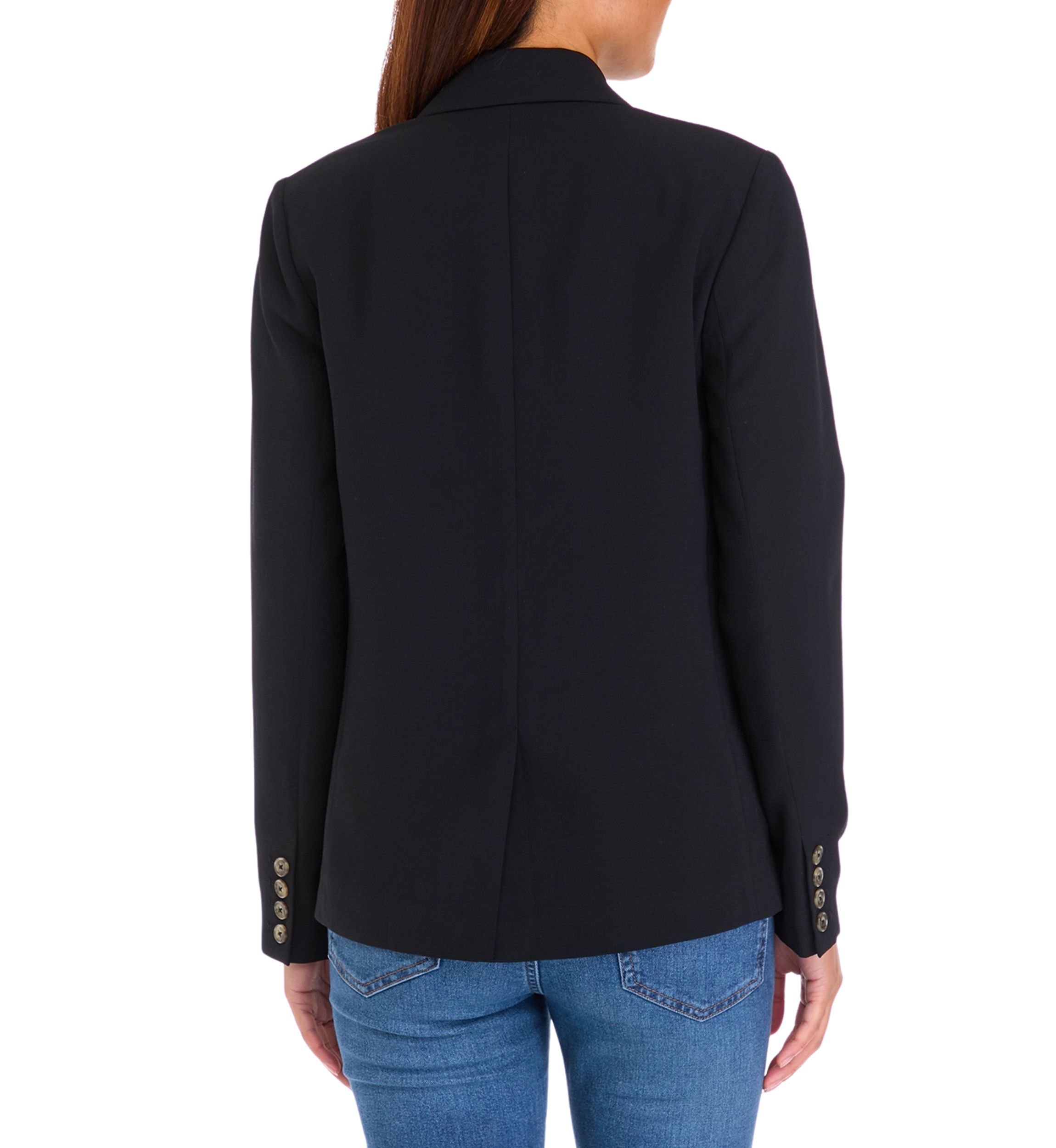 Womens Double Breasted Crepe Blazer