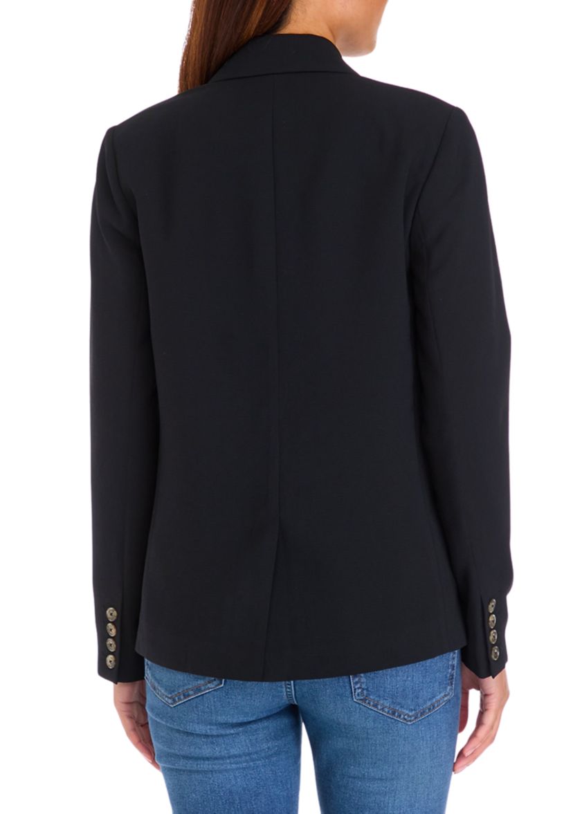 Womens Double Breasted Crepe Blazer