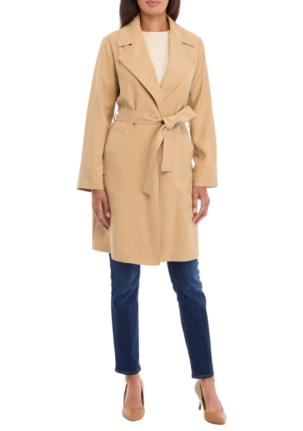 Womens Belted Trench Coat