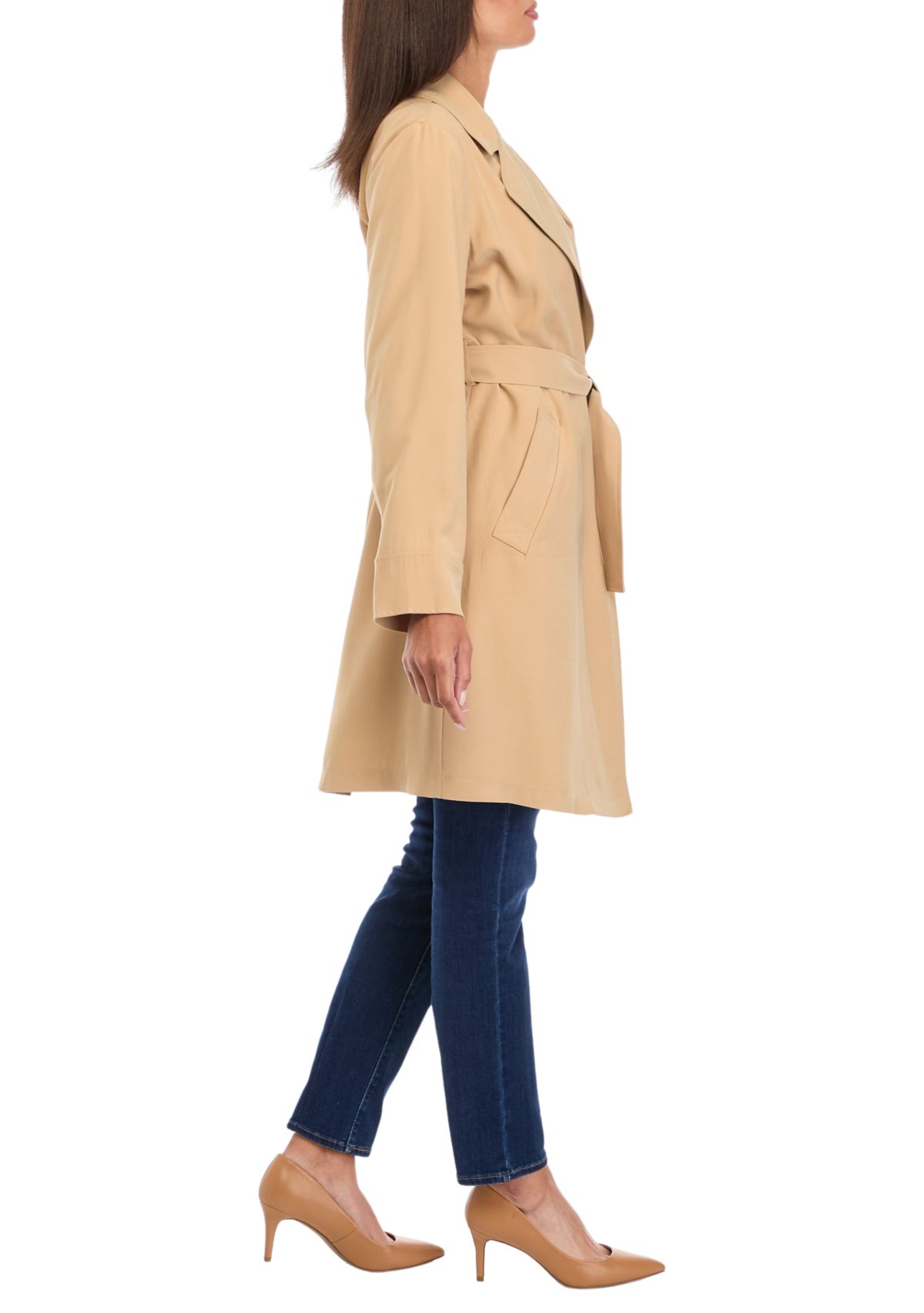Womens Belted Trench Coat