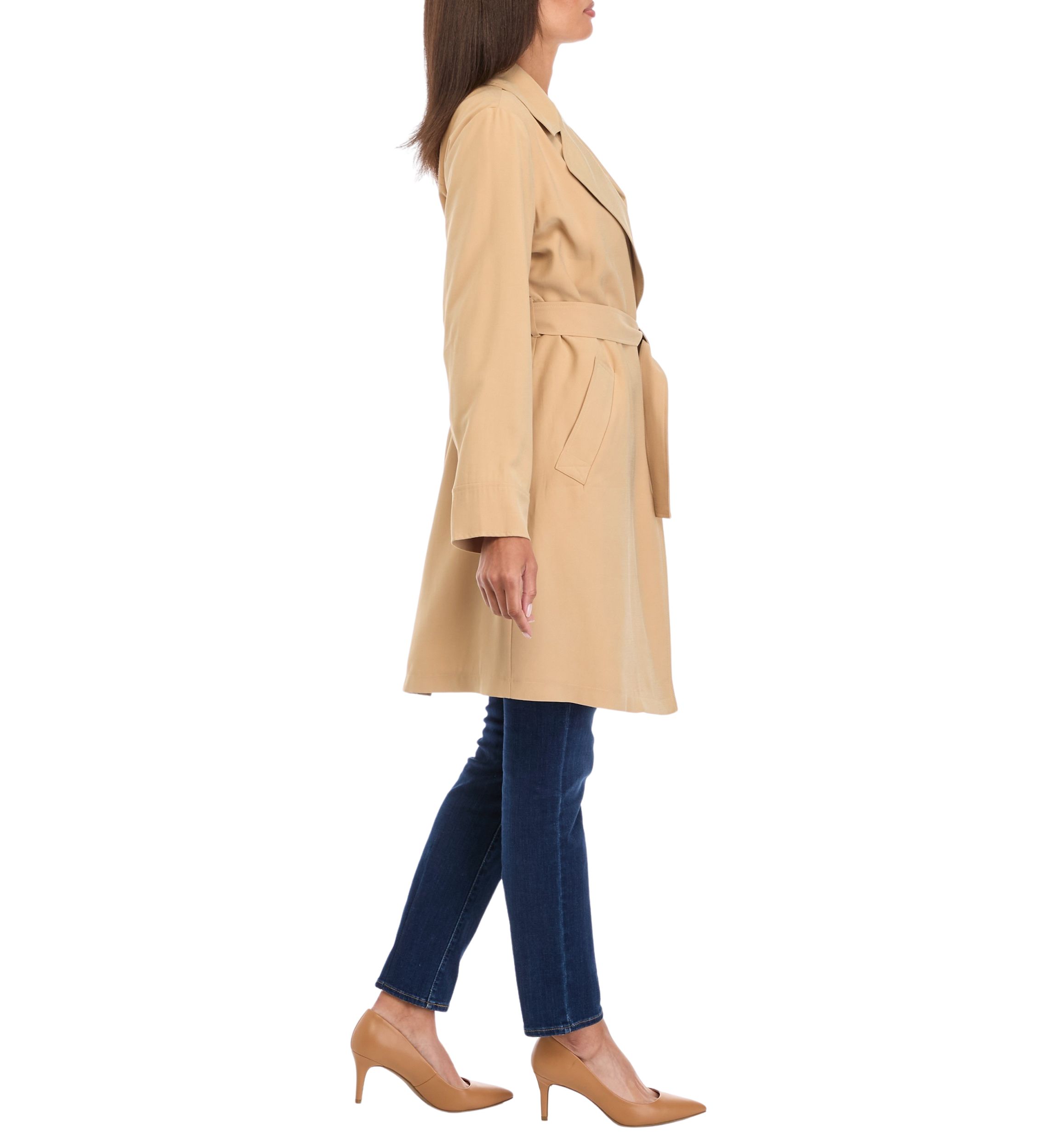 Womens Belted Trench Coat