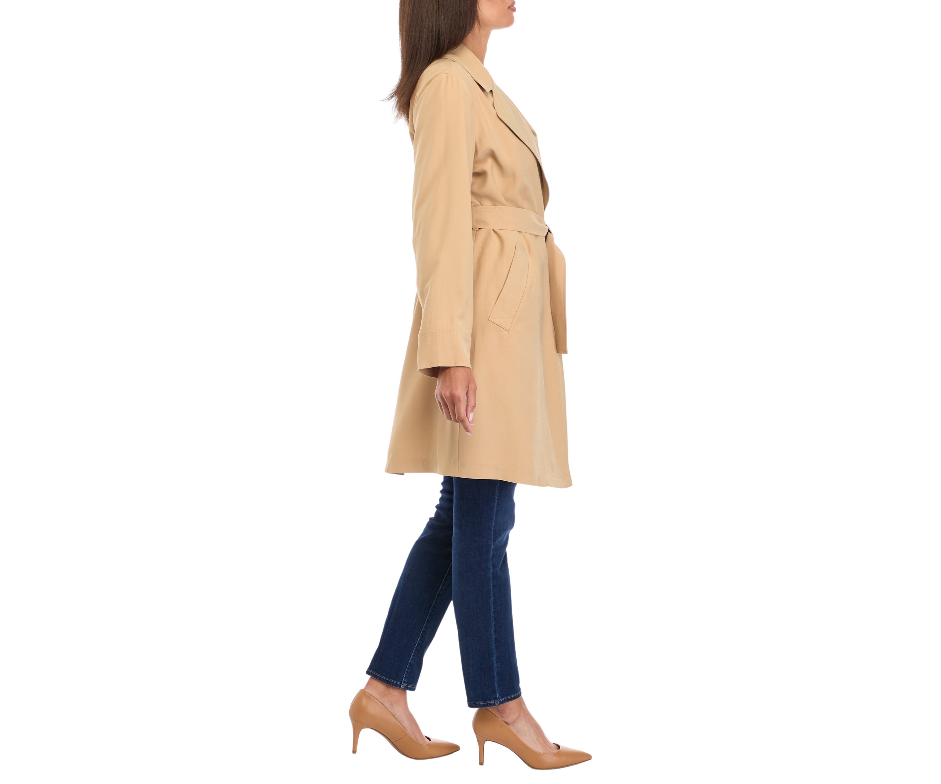 Womens Belted Trench Coat