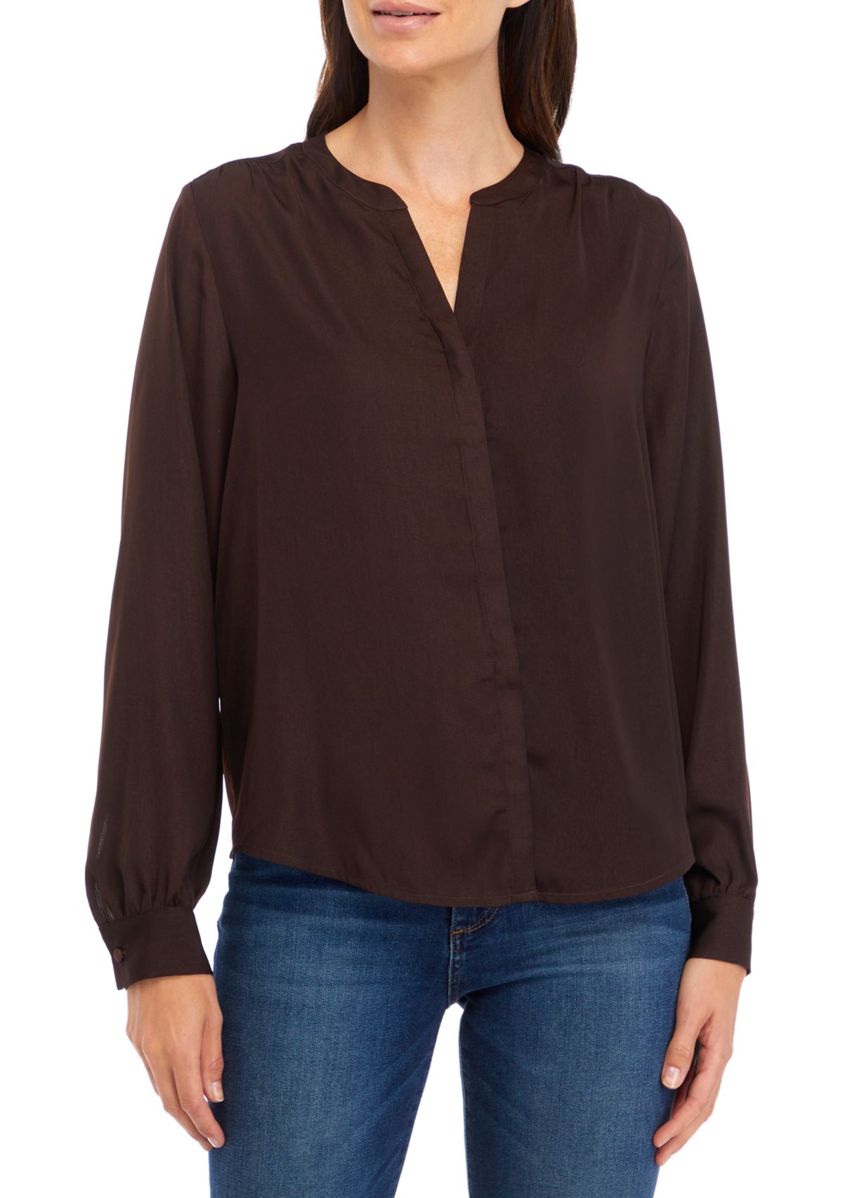 Long Sleeve Satin Shirt 