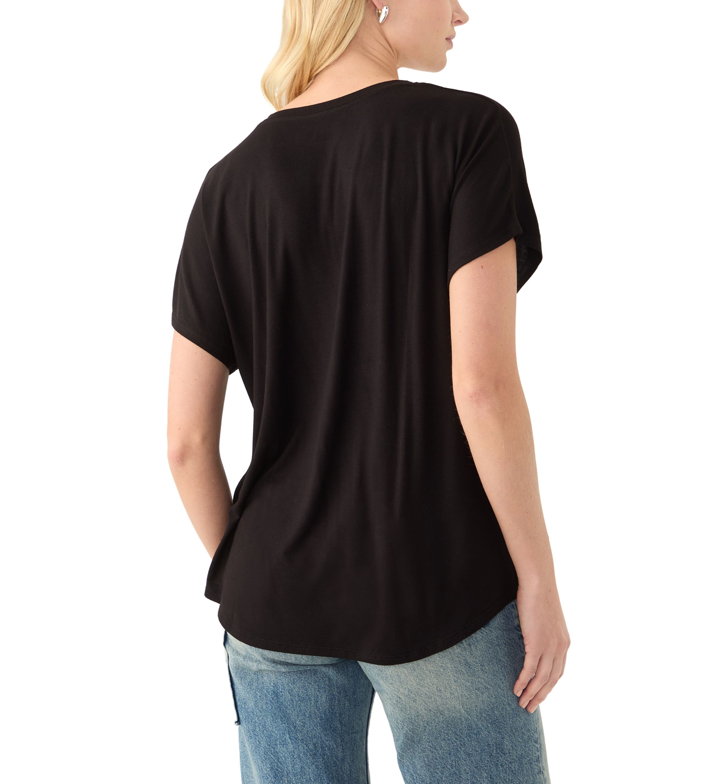 Womens Short Sleeve Luxe V-Neck T-Shirt