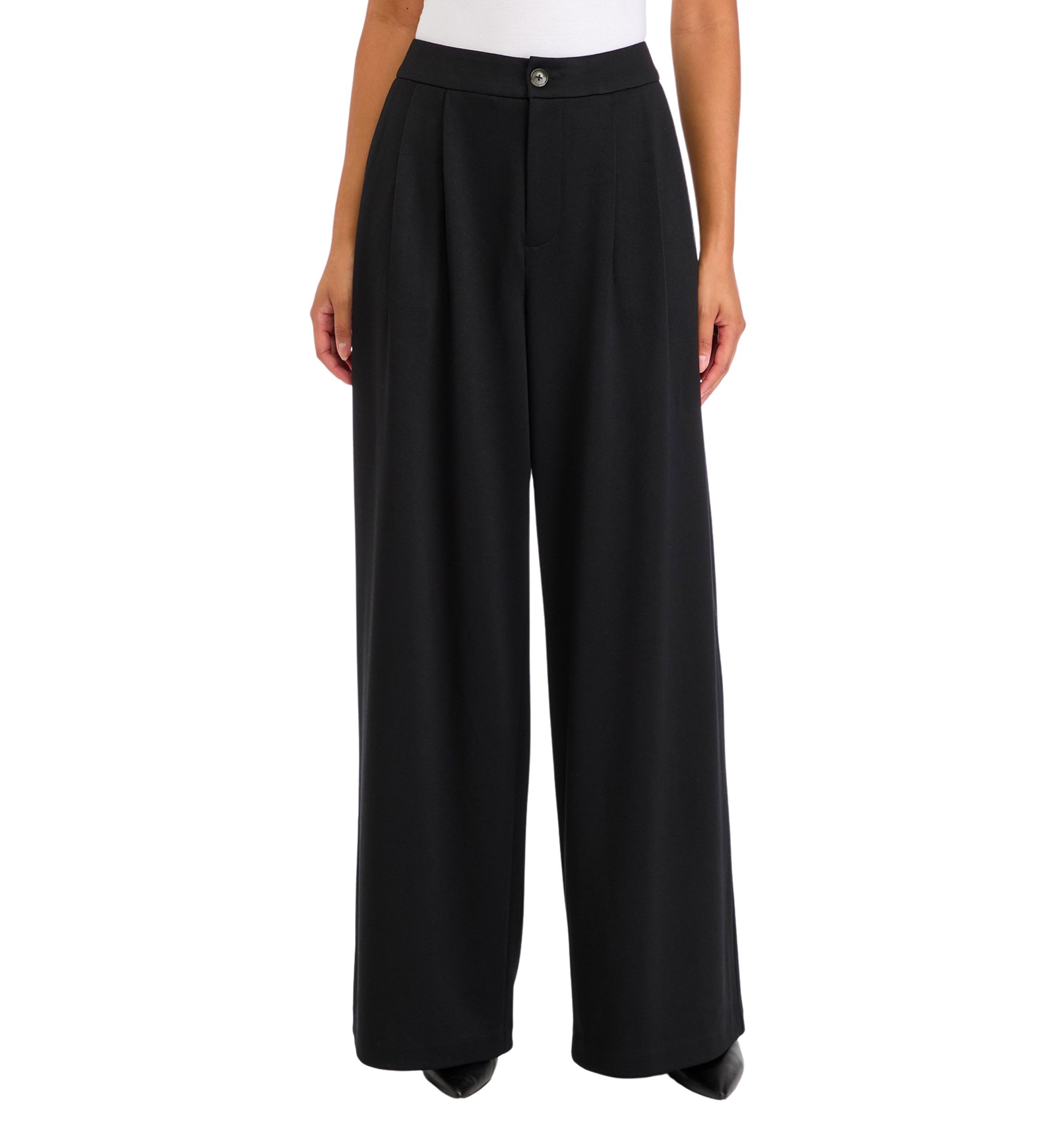 Womens High Rise Pleat Front Trousers