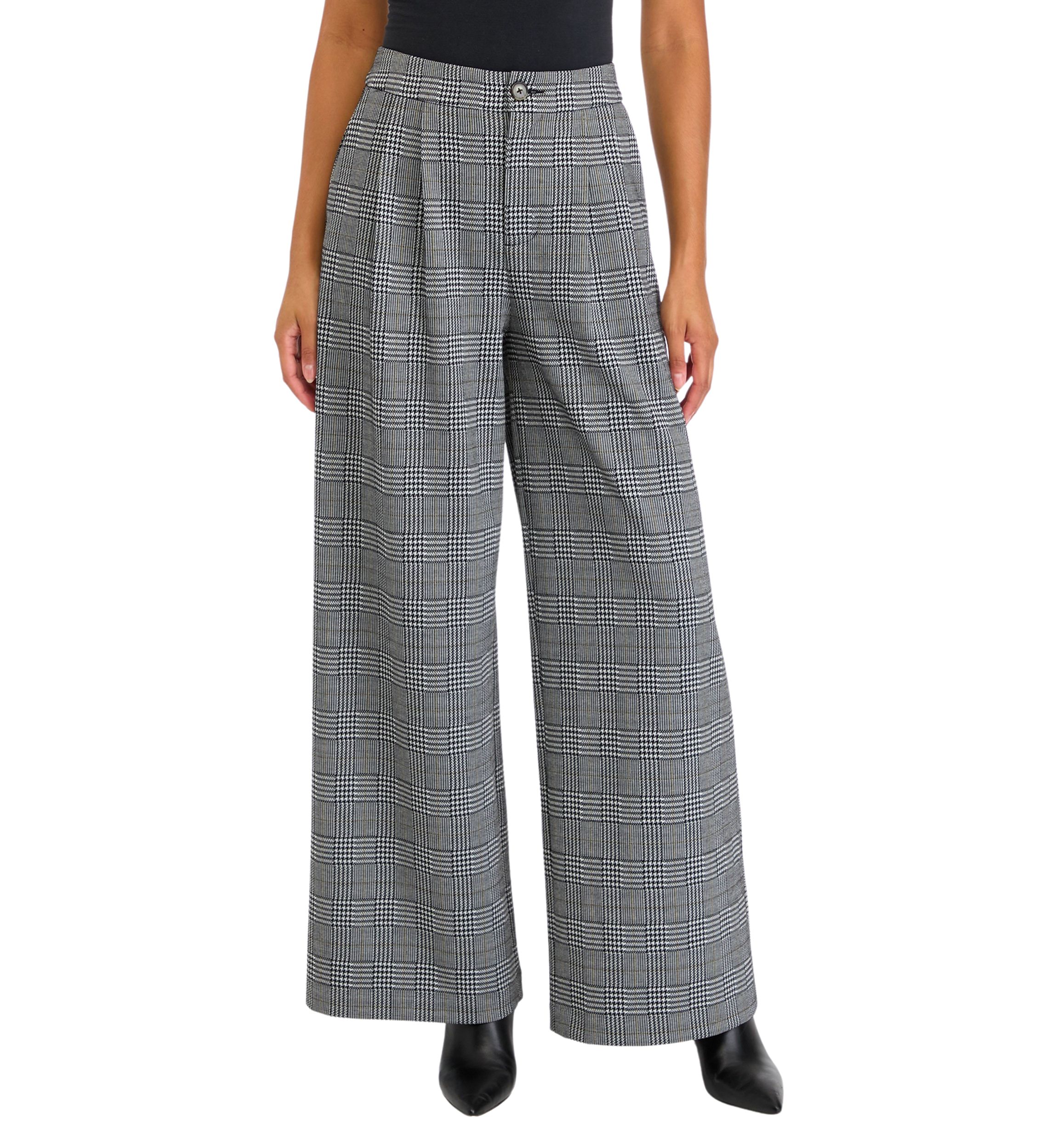 Plus Size High Rise Pleat Front Trousers
