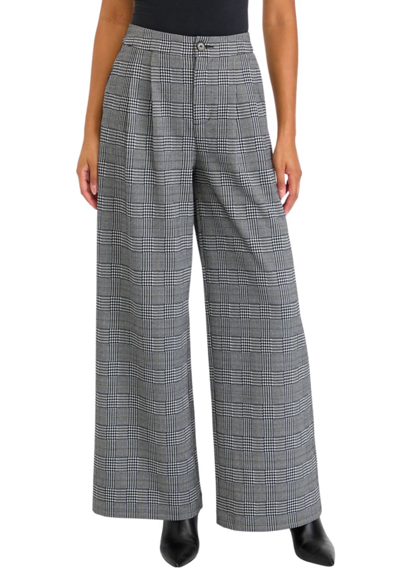 Plus Size High Rise Pleat Front Trousers