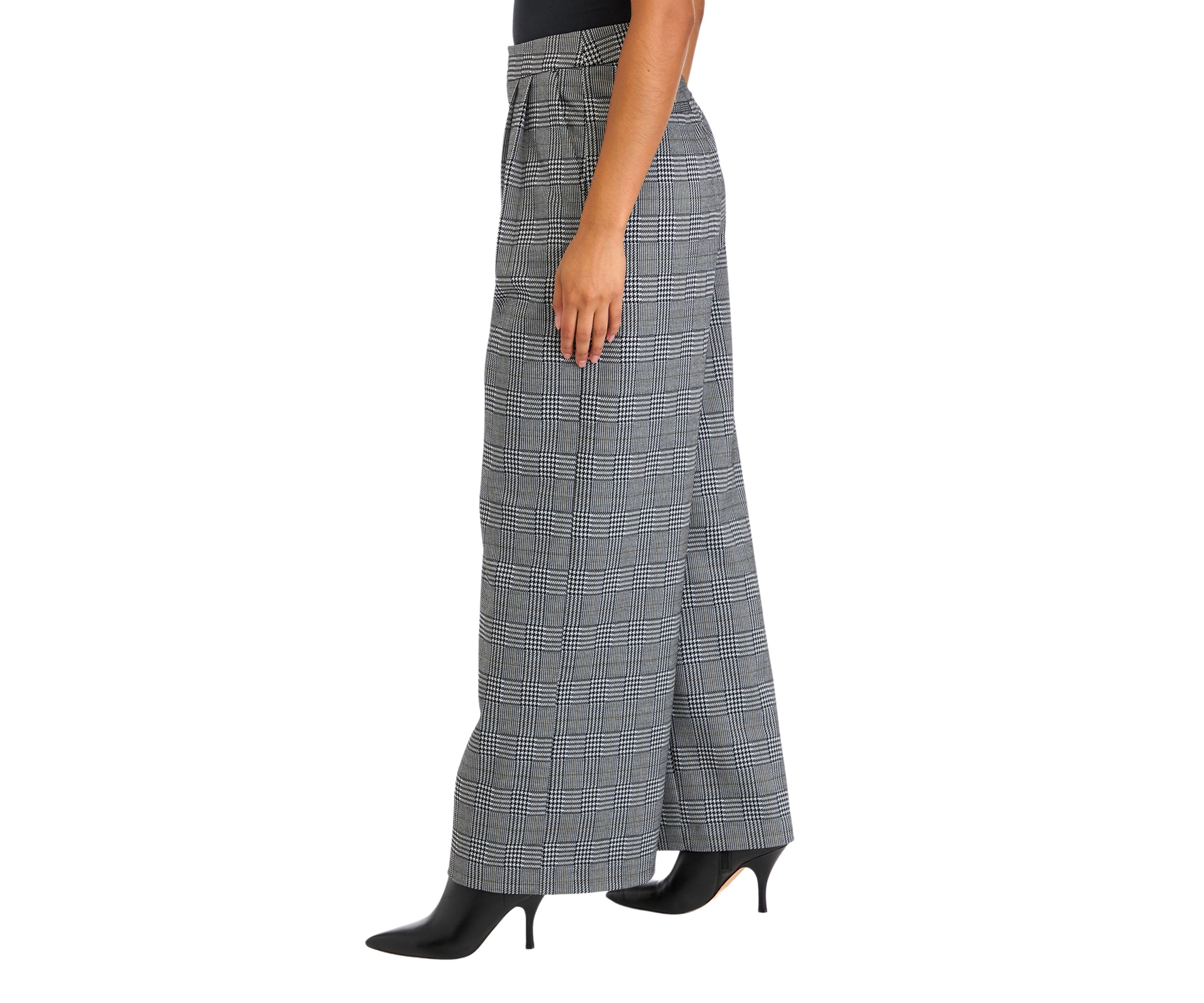Plus Size High Rise Pleat Front Trousers