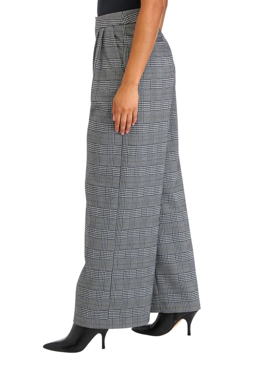 Plus Size High Rise Pleat Front Trousers