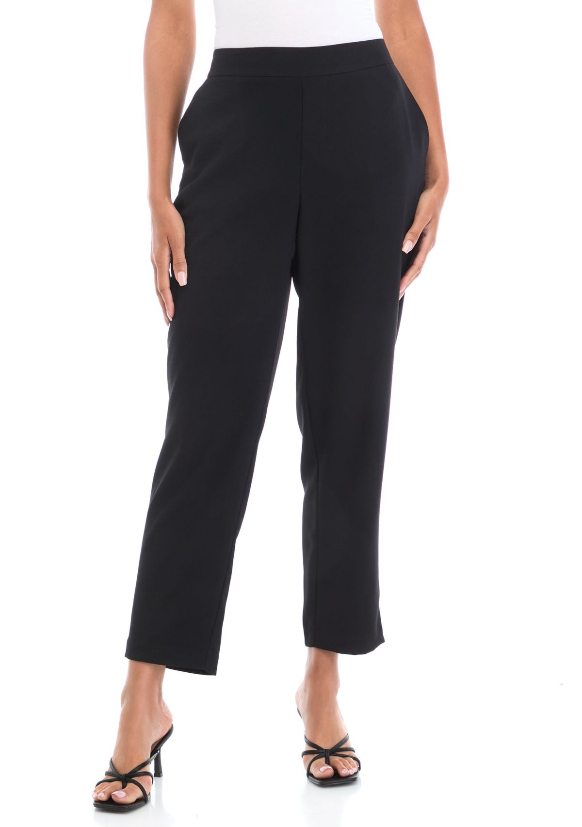 Womens Pull On Crepe Slim Trousers