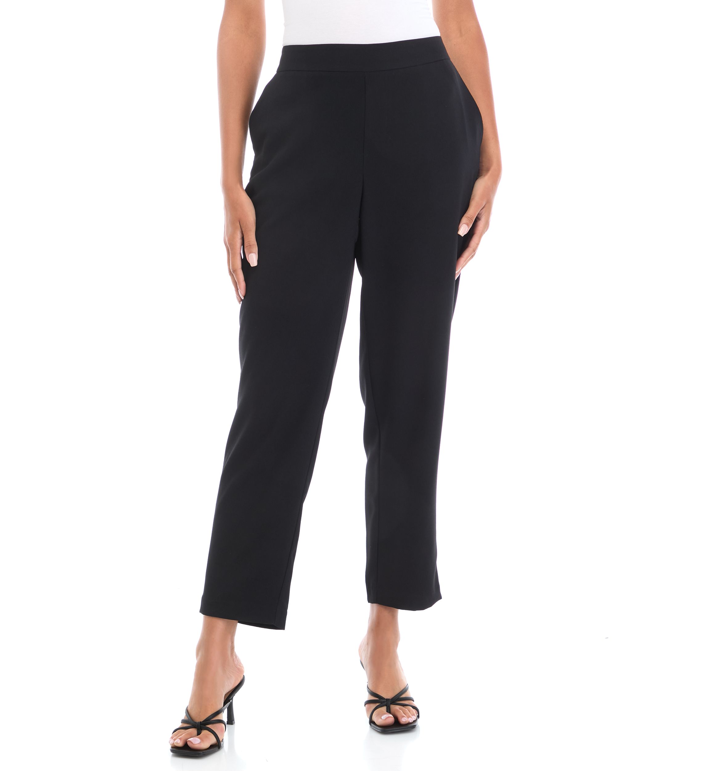 Womens Pull On Crepe Slim Trousers