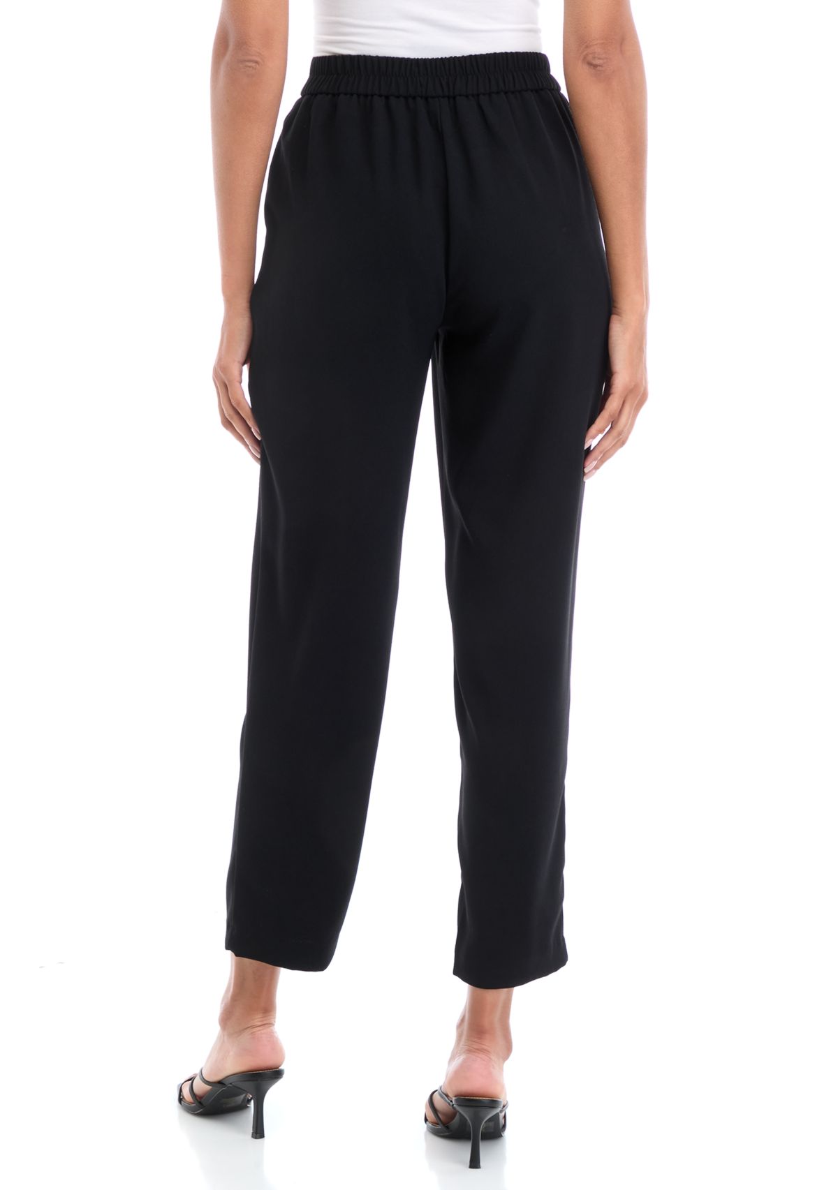 Womens Pull On Crepe Slim Trousers